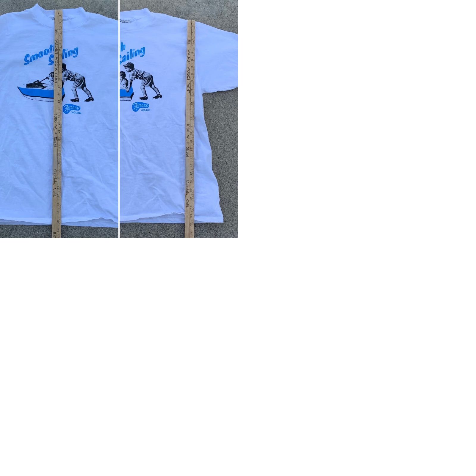 Vintage VINTAGE Oneita Power-T t-shirt Graphic Print Men's XL White Crew Neck Short Sleeve 90s Vintage Sailing Boat Zeller Ware Smooth Sailing Size US XL / EU 56 / 4 - 9 Thumbnail