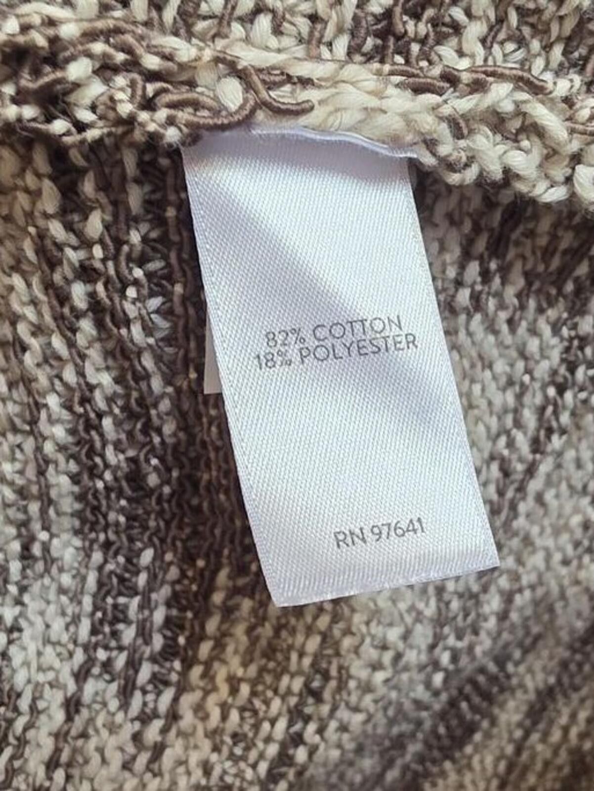 Other J. Jill XL Brown & Beige Knit Open Dolman Cardigan Sweater Size XL / US 12-14 / IT 48-50 - 5 Thumbnail