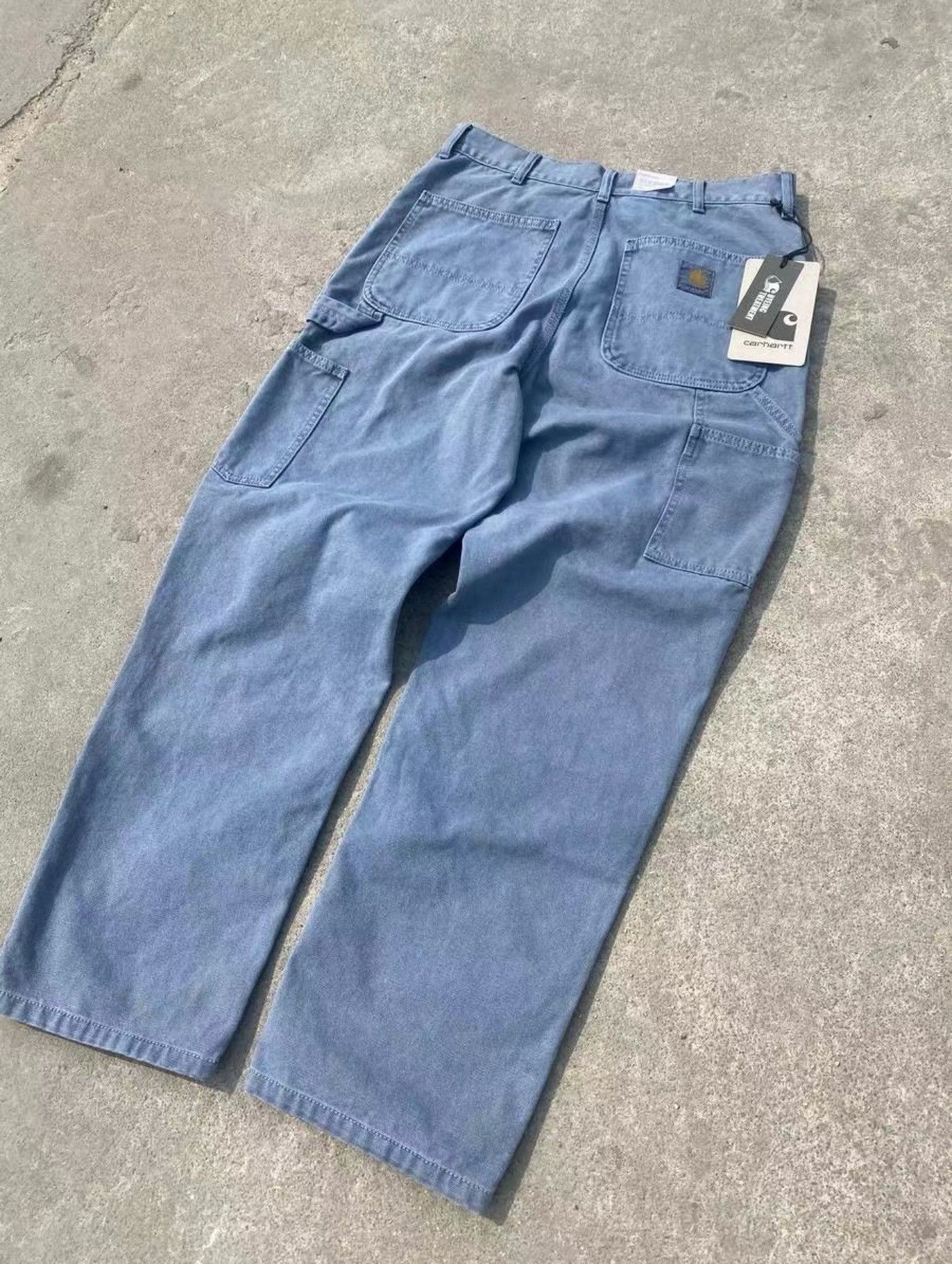 Carhartt Carhartt WIP Blue Faded Double Knee Pant Size US 32 / EU 48 - 1 Thumbnail