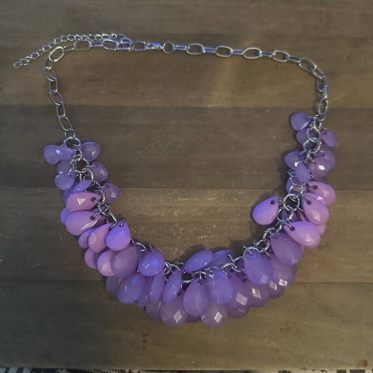 Other Purple cluster teardrop necklace Size ONE SIZE - 2 Thumbnail