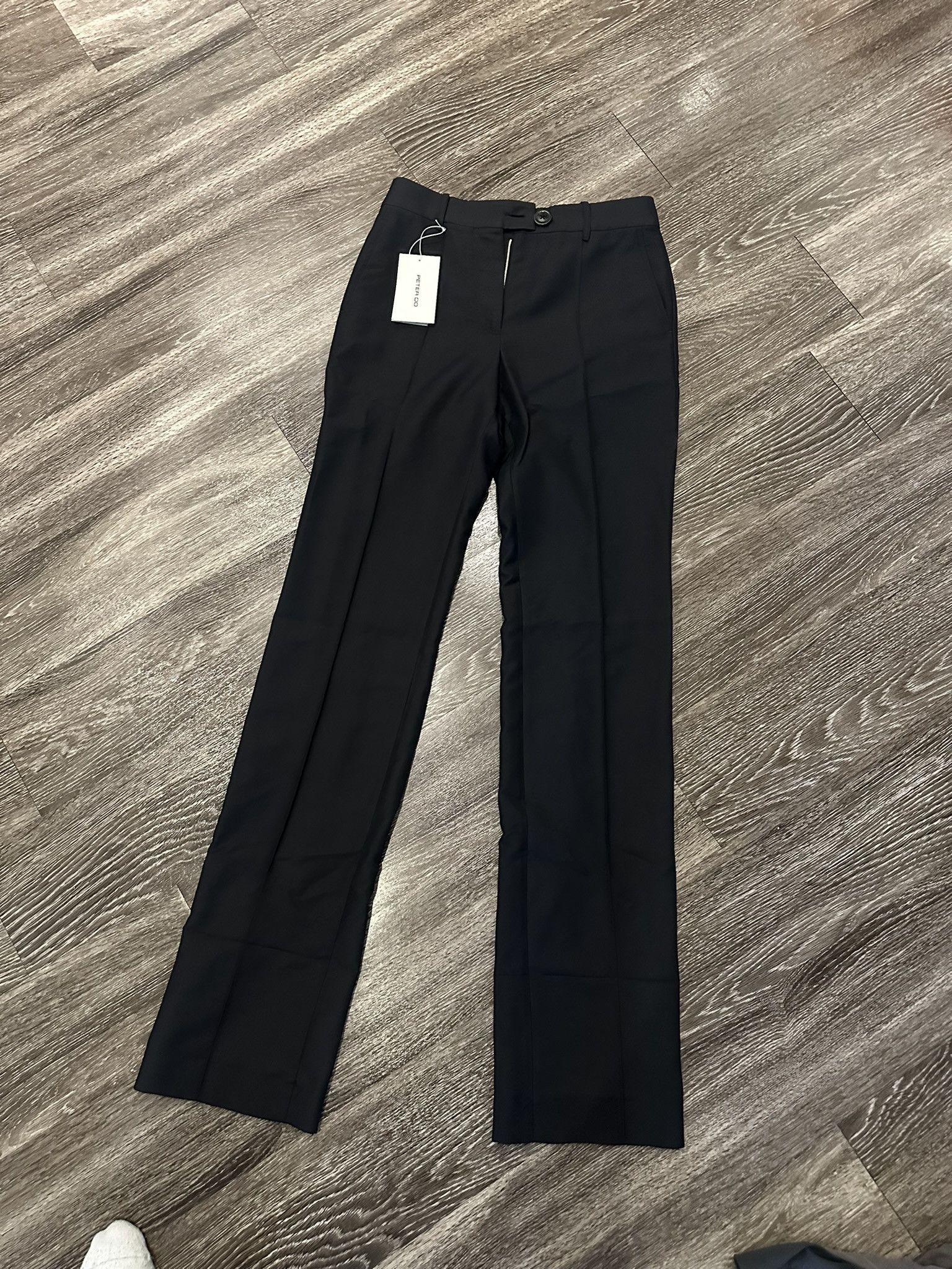 Straight Leg Black Trouser Pant