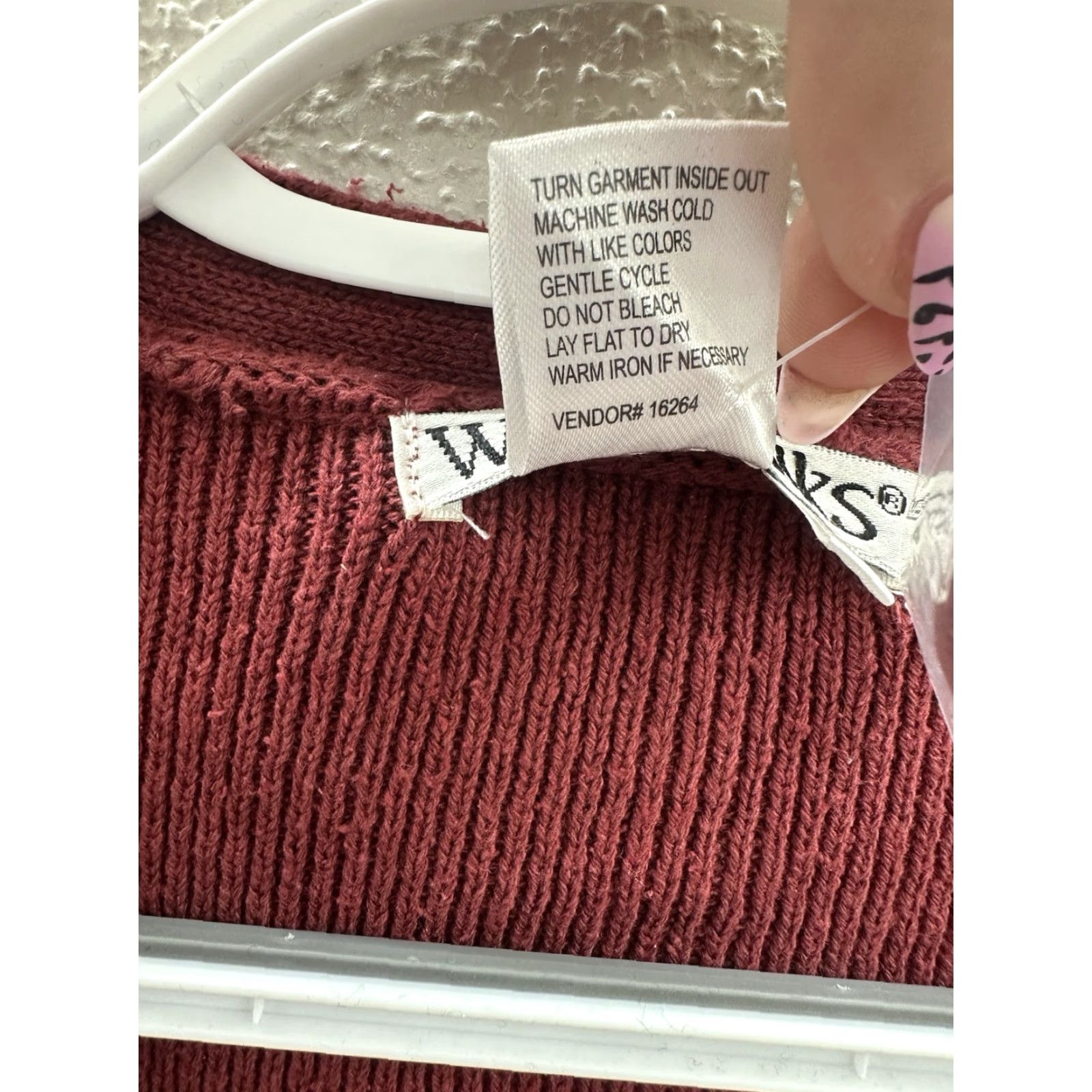 Vintage VINTAGE WinterSilks Womens Sweater Cardigan Size XXL Red Knit Button Up Silk Cotton NWTs Size XXL / US 16-18 / IT 52-54 - 5 Thumbnail