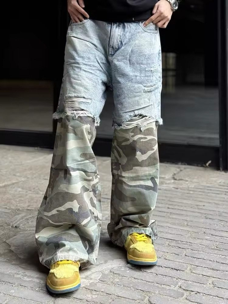 Japanese Brand Fake Two Pieces Denim Jean Size US 30 / EU 46 - 1 Thumbnail