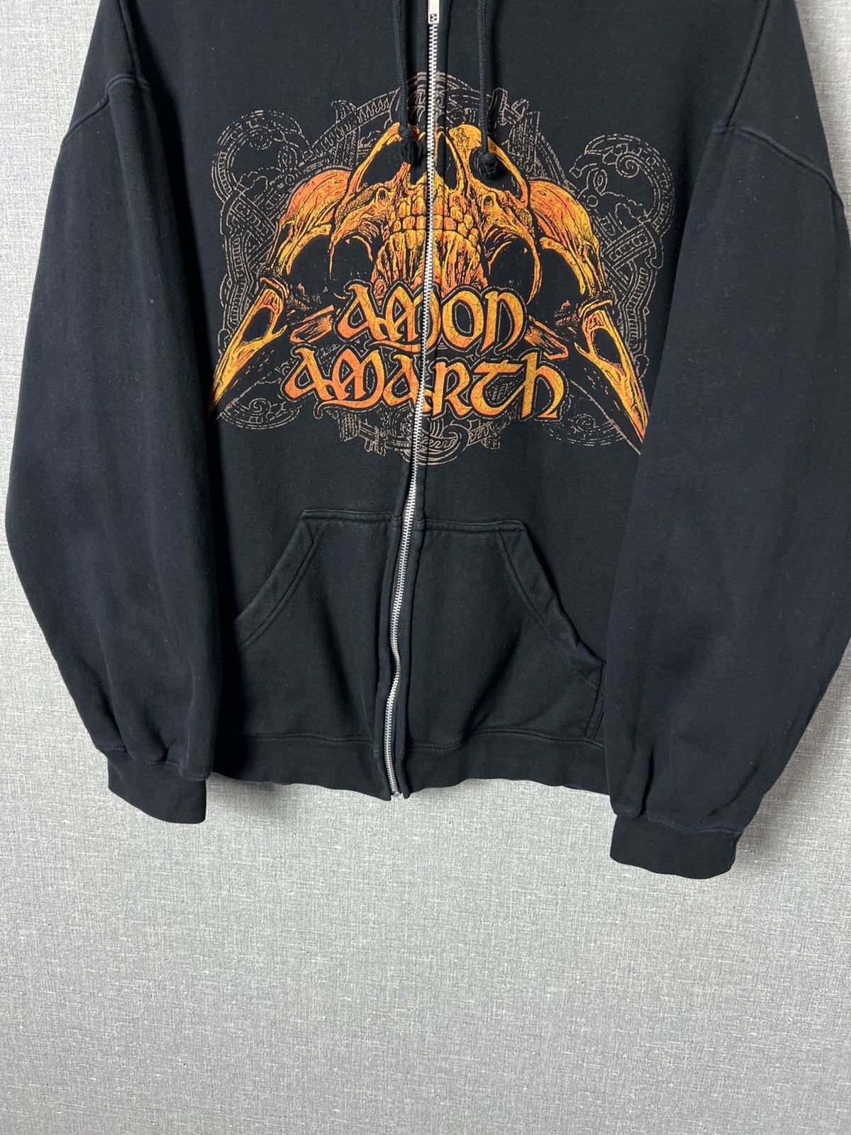 Band Tees × Vintage Rare Vintage Amon Amarth Zip Up Boxy HoodieBig Logo FF Size US L / EU 52-54 / 3 - 3 Thumbnail