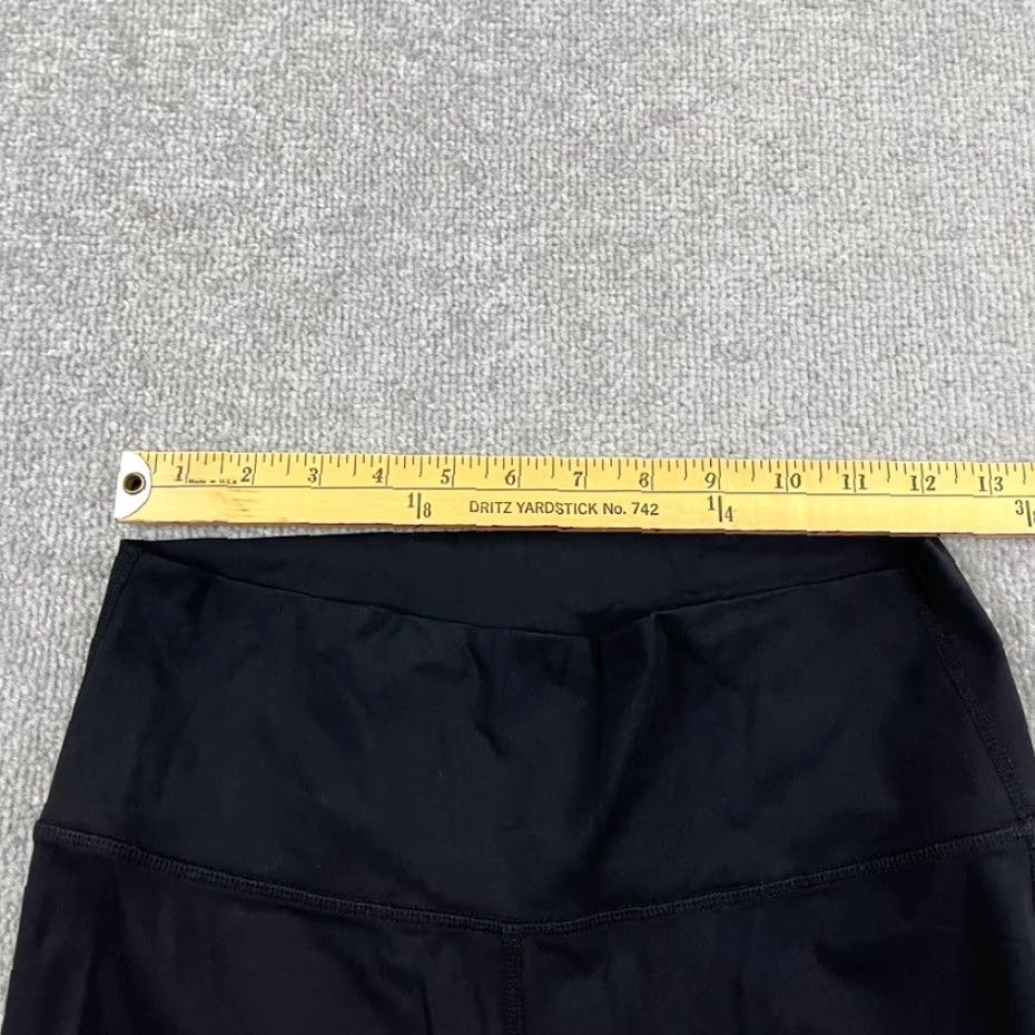 Vintage ZYIA Active Leggings Womens Size 2 GirlS 12 Black 23.5" Cropped Nylon Spandex Gym Yoga Elastic Waist Pockets - Breathable Machine Washable Size 26" / US 2 / IT 38 - 5 Thumbnail