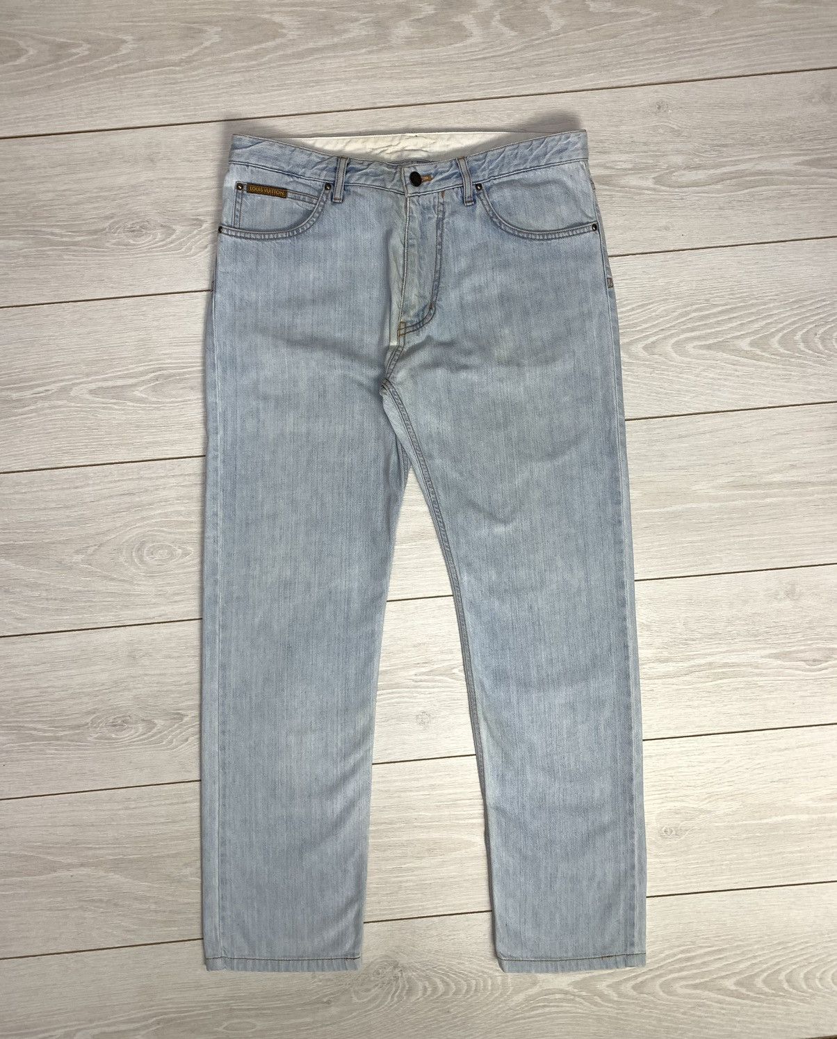 Louis Vuitton LOUIS VUITTON Pants Denim LV Embroidered leather Logo Size US 32 / EU 48 - 3 Thumbnail