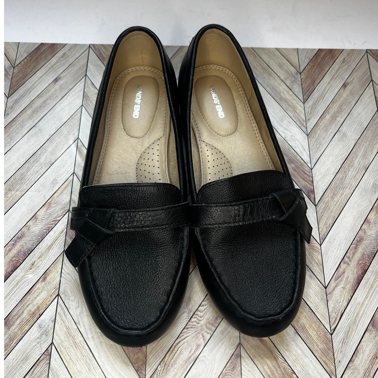 Lands' End Lands' End Leather Penny Loafer Flat Black Women's 5.5D Size US 6.5 / IT 36.5 - 4 Thumbnail