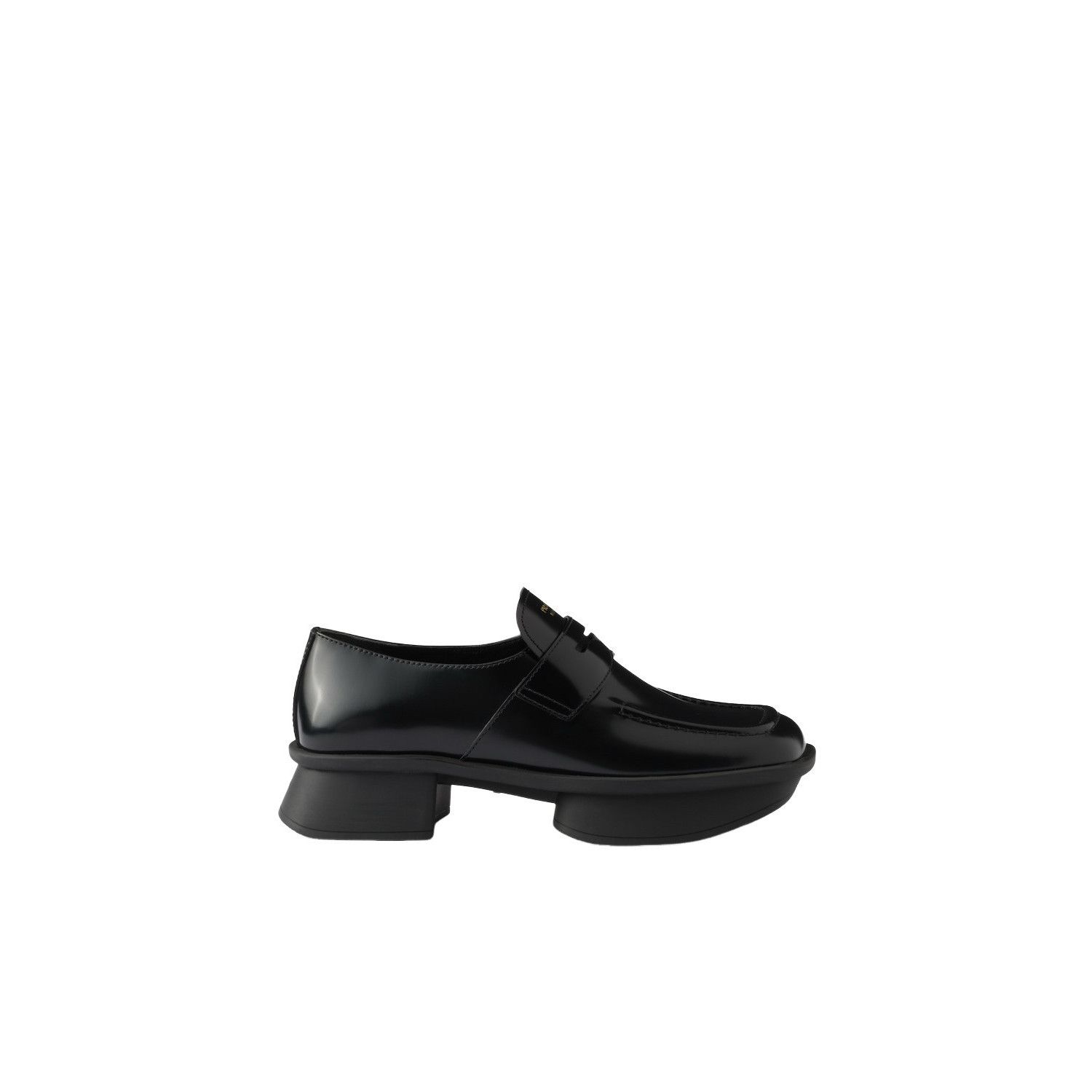 Prada PRADA Equal $1370 Black Brushed Leather Loafers New And Auth Size US 9 / IT 39 - 2 Thumbnail