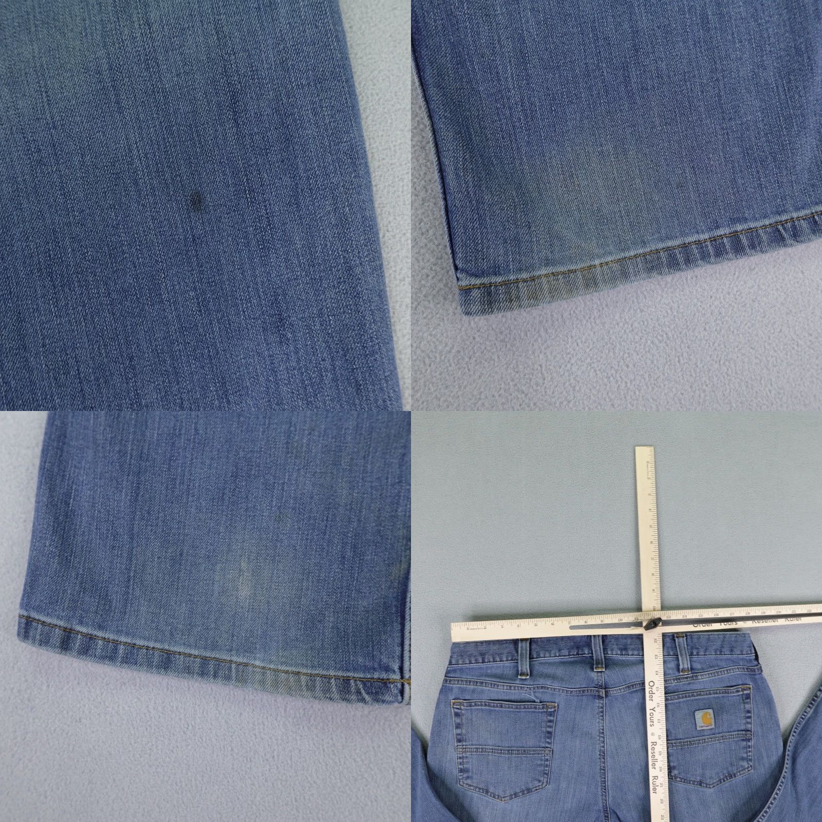 Carhartt Carhartt Jeans Mens 38x30 Blue Denim Relaxed Fit Rugged Flex Straight Work Trousers Jeans Men Blue Denim 90s? Size US 36 / EU 52 - 8 Thumbnail
