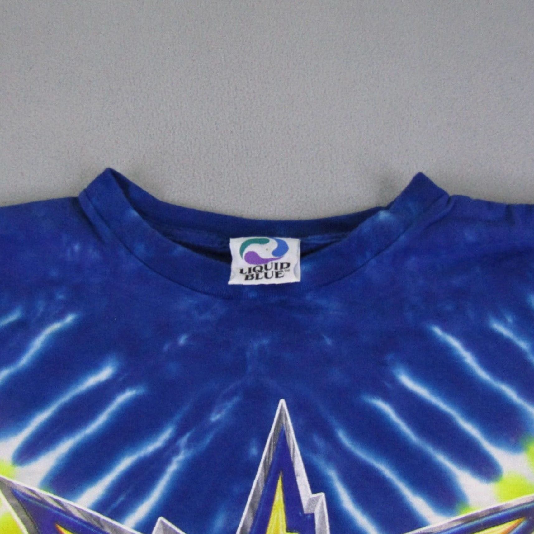 Liquid Blue Vintage Liquid Blue Birmingham Bolts XL Cotton Graphic Print T-Shirt Blue Yellow Tie Dye XFL Football Mens Size US XL / EU 56 / 4 - 3 Thumbnail