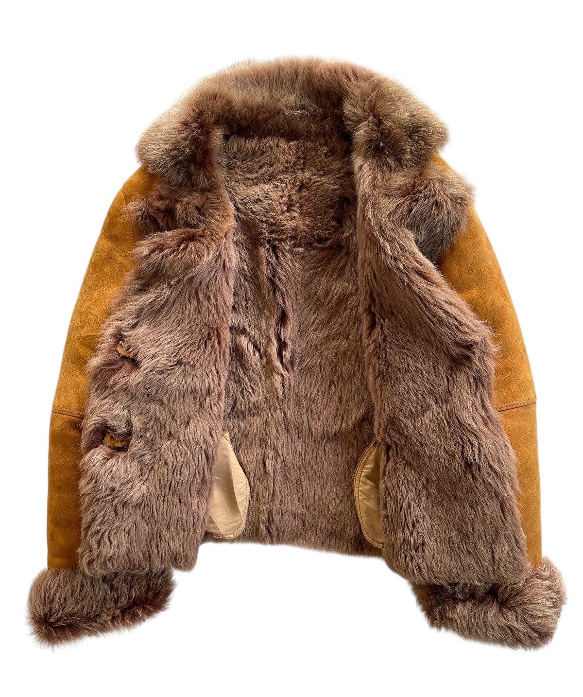 Vintage Cerchio Lambskin Suede Leather Fur Jacket Size M / US 6-8 / IT 42-44 - 3 Thumbnail
