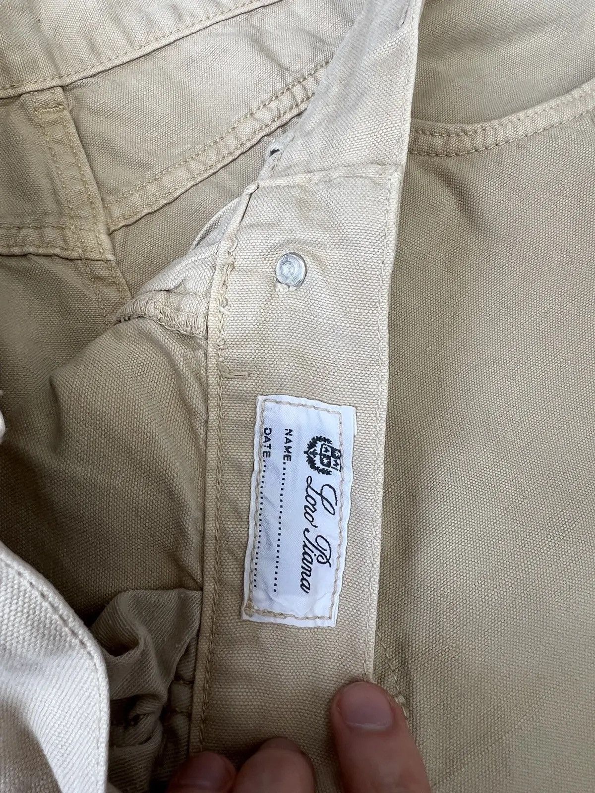 Designer × Loro Piana × Vintage Vintage Men's Loro Piana Cotton Chino Pants Beige Size US 32 / EU 48 - 10 Thumbnail