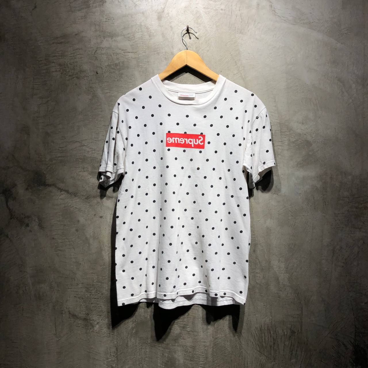 Comme des Garcons Supreme Supreme X Comme Des Garcon Polka Dot Box Logo tee Grailed