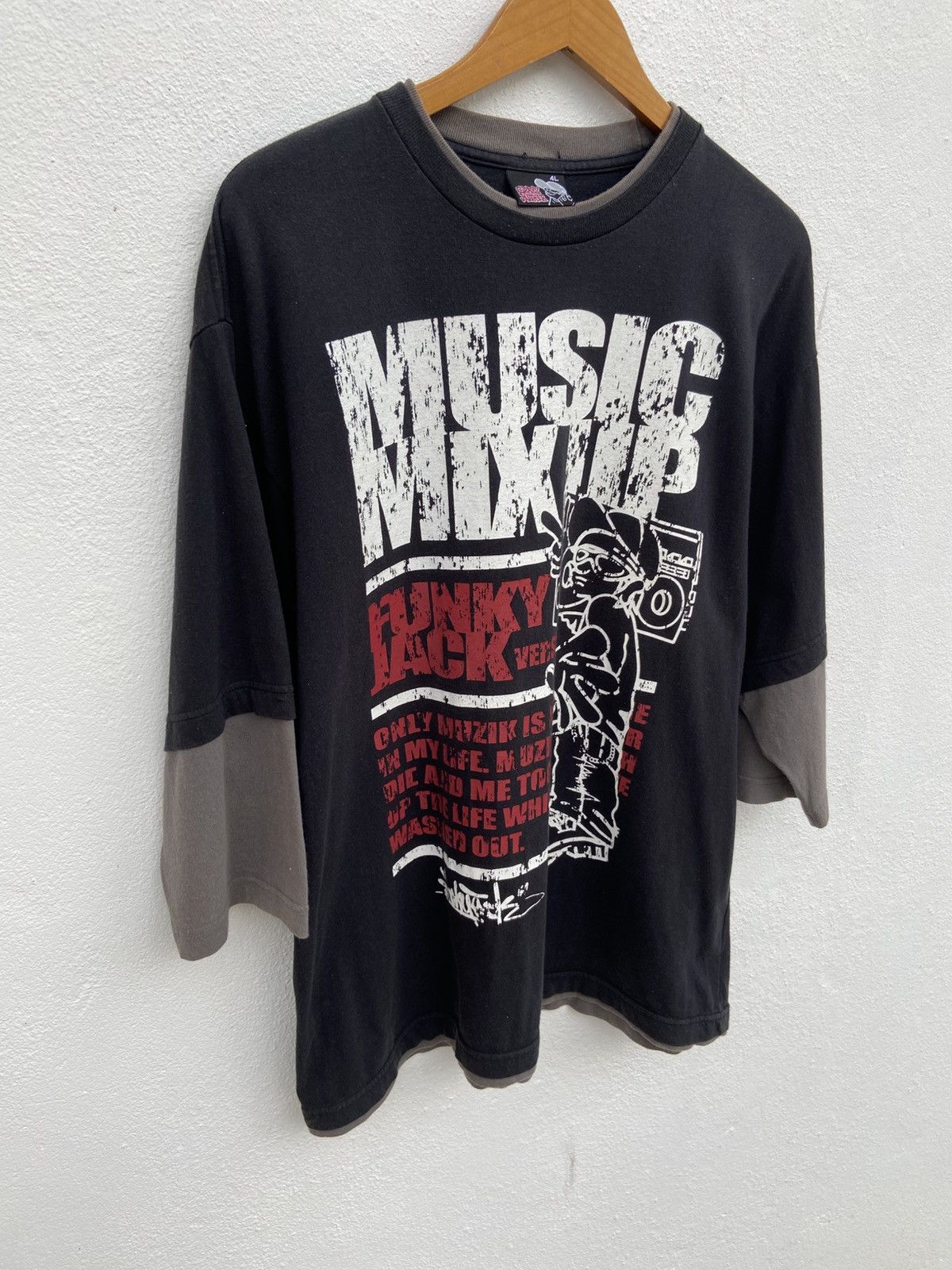 Vintage Vtg y2k Vintage Grass Hitter tee double sleeve hype beast Size US L / EU 52-54 / 3 - 5 Thumbnail