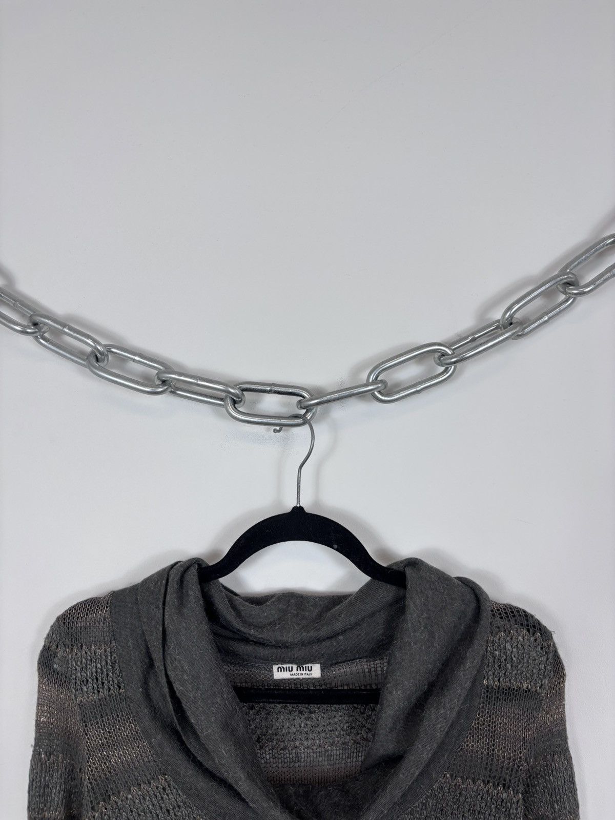 Miu Miu Miu Miu 2000s Women’s Y2K Wool Silk Mesh Turtleneck Sweater Size S / US 4 / IT 40 - 3 Thumbnail