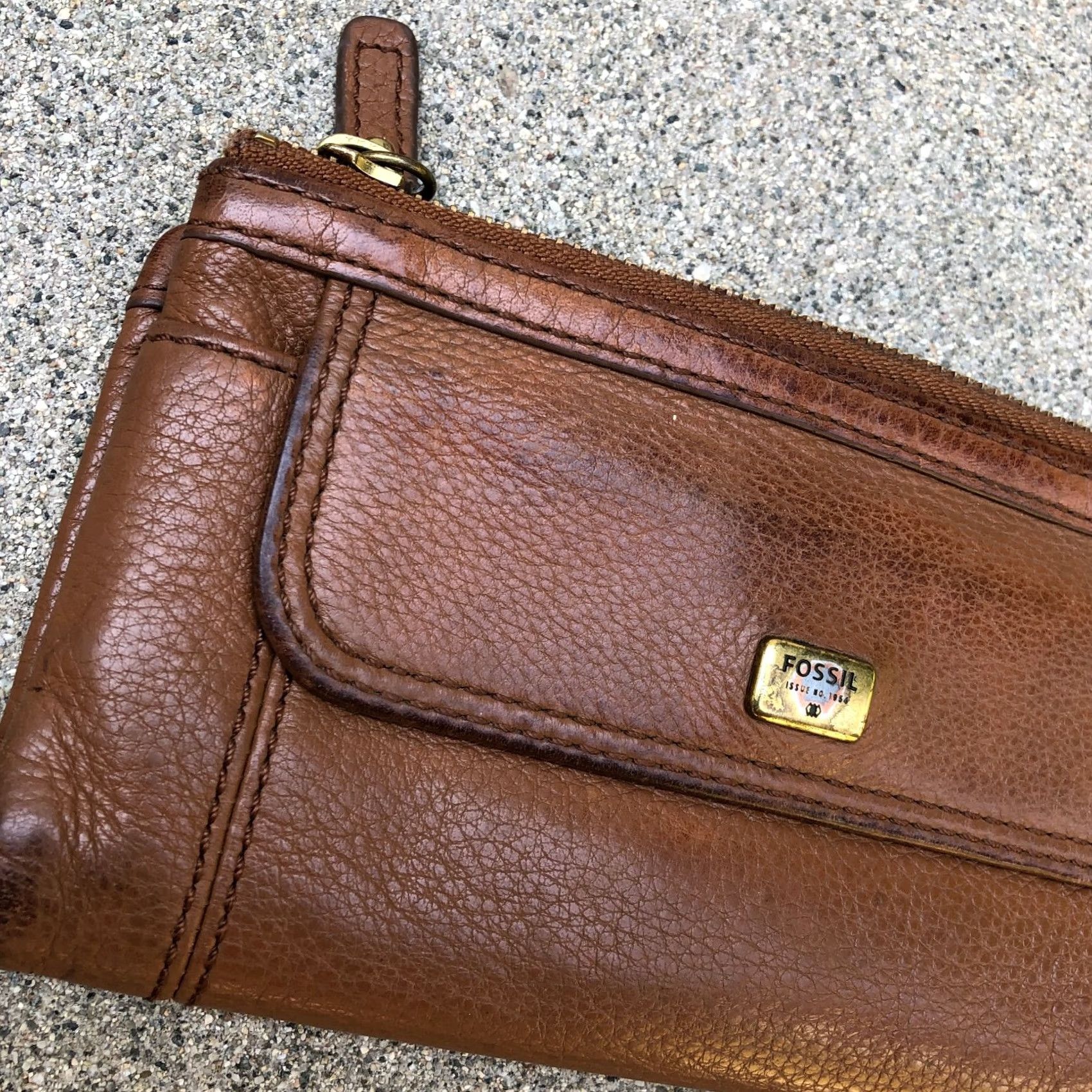 Fossil FOSSIL Emma Saddle Wallet Bifold Brown Leather Zipper Clutch Women's Wallet Size ONE SIZE - 3 Thumbnail