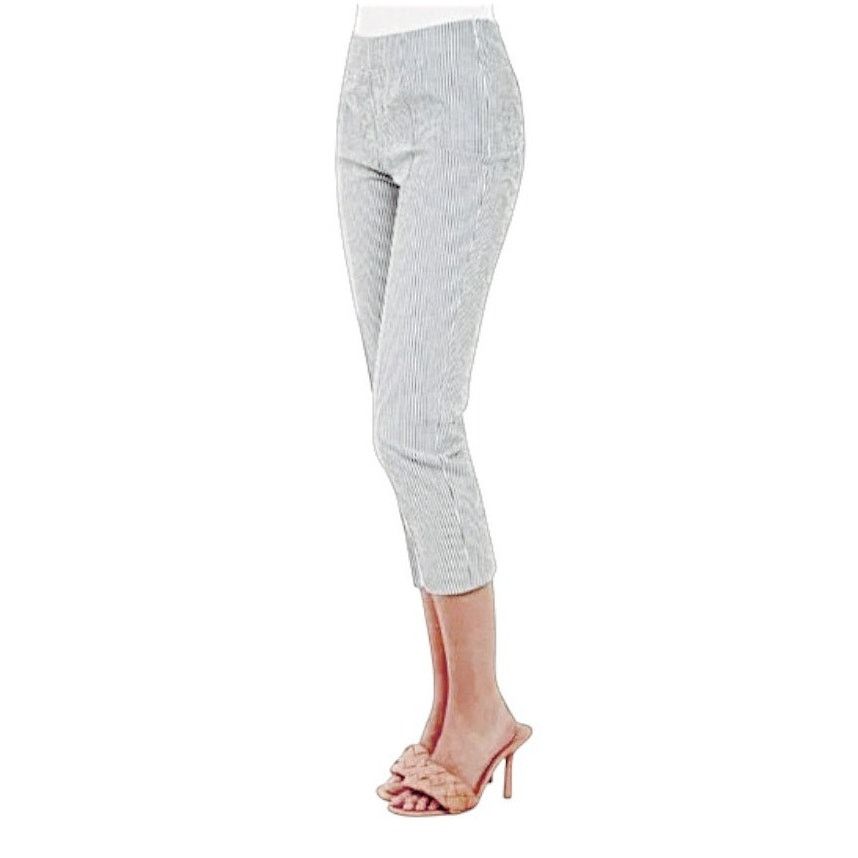 Piazza Sempione Piazza Sempione White/Green Pants | Size 4 Size 27" / US 4 / IT 40 - 4 Thumbnail