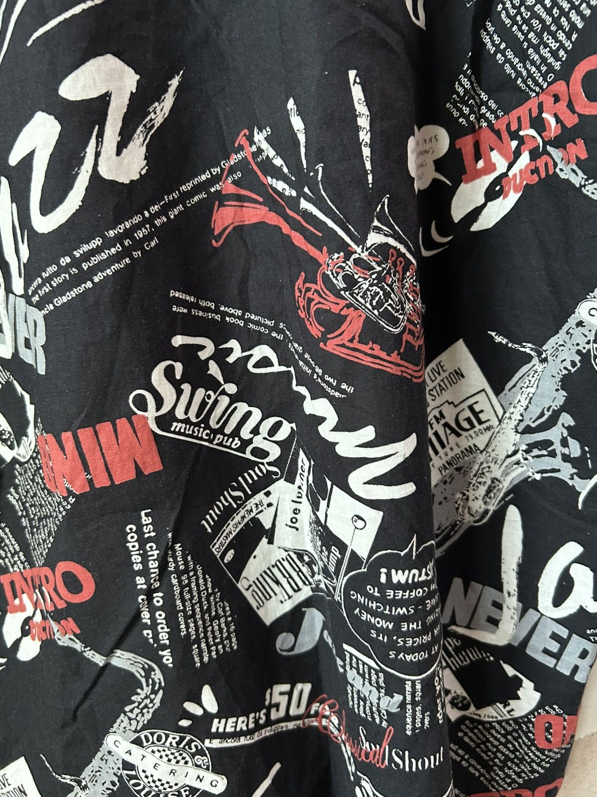 Japanese Brand 90s ASSSA Jazz Motif All Over Print Shirt Size US M / EU 48-50 / 2 - 5 Thumbnail