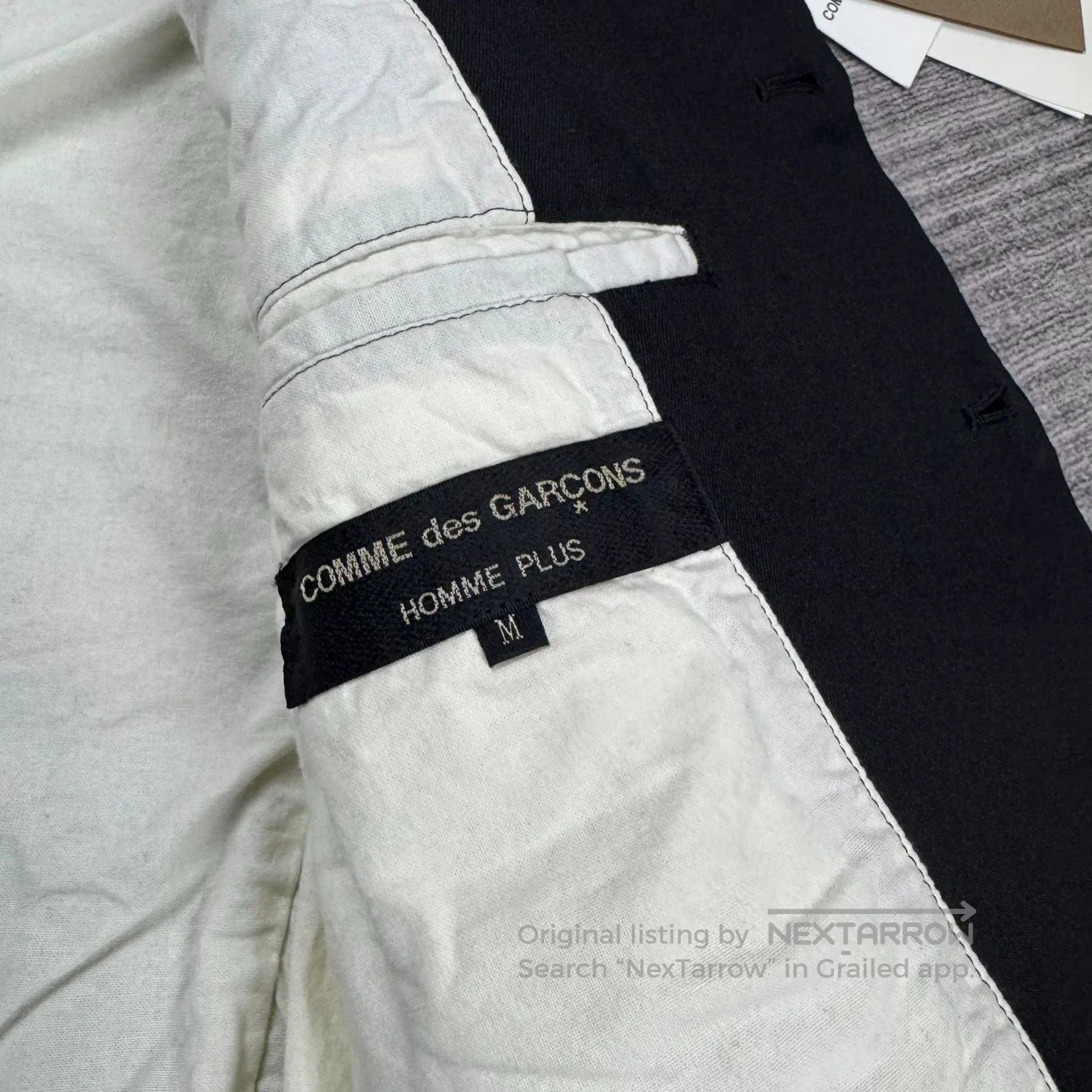 Comme des Garcons CDG Homme Plus Collarless Short Jacket. Size US M / EU 48-50 / 2 - 8 Thumbnail