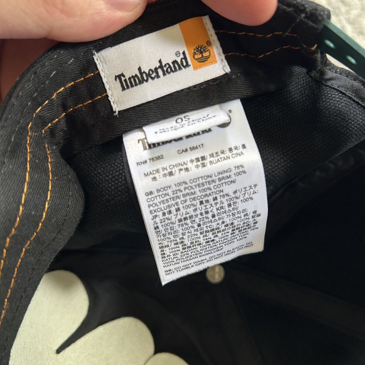 Timberland × thisisneverthat TNT TiMBERLAND WASHED 2-TONE CAP BLACK CANVAS BROWN SUEDE Size ONE SIZE - 6 Thumbnail