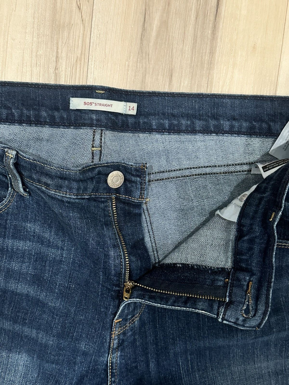 Levi's Levis 505 Straight Indigo Denim 34 x 34 Size US 34 / EU 50 - 3 Thumbnail