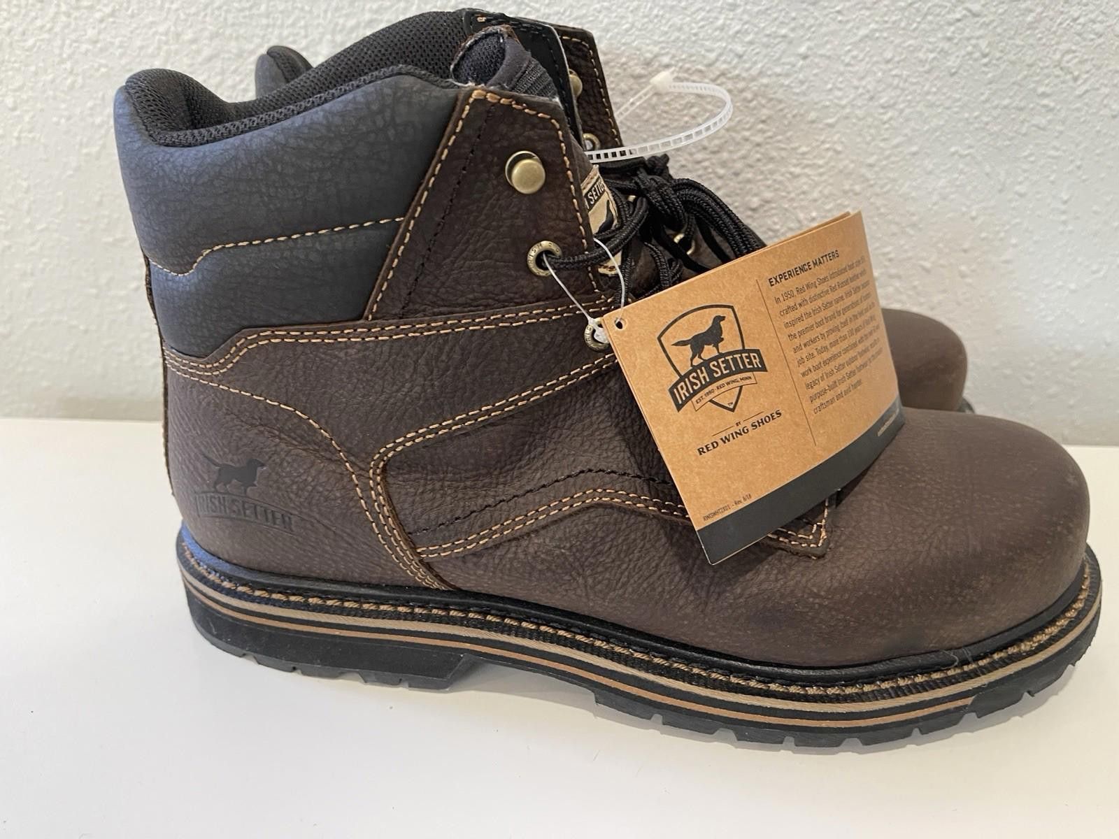 Other Irish Setter Red Wing 6" Kittson Brown Steel Toe 836632 12 Size US 12 / EU 45 - 1 Thumbnail