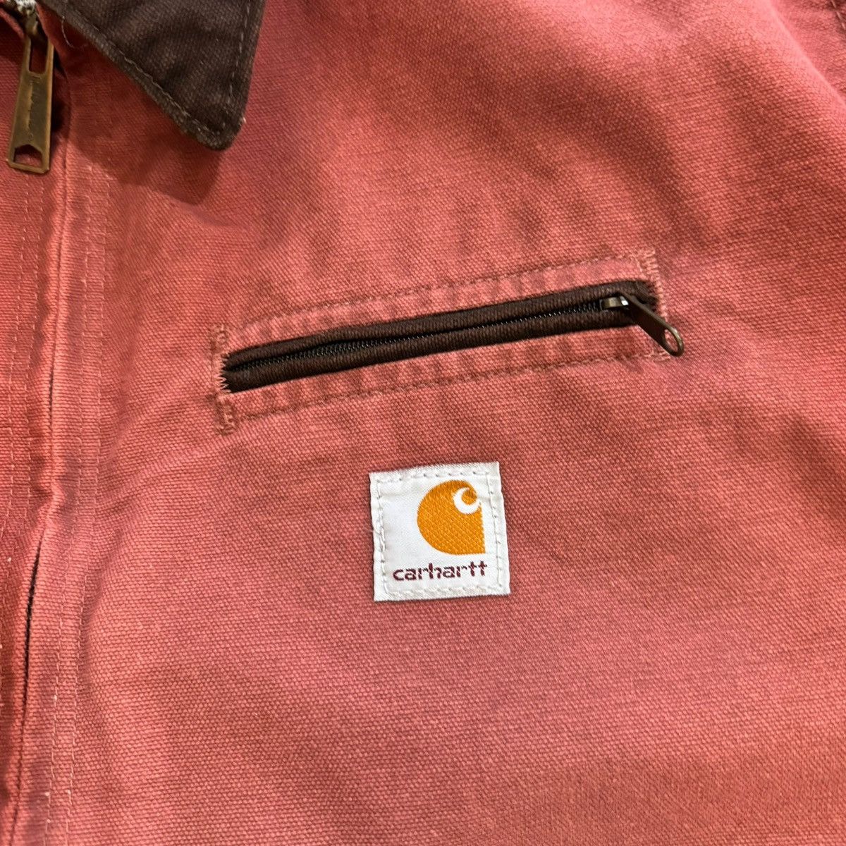 Carhartt × Vintage Vintage Salmon Carhartt Cropped Detroit Style Jacket Size XL / US 12-14 / IT 48-50 - 2 Thumbnail