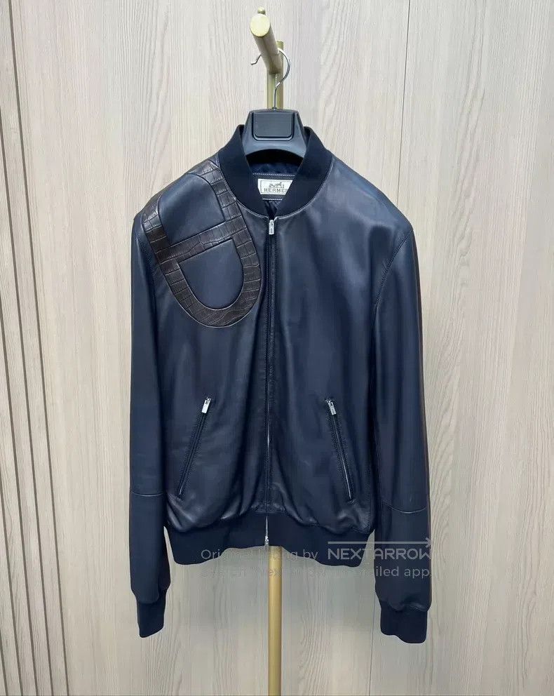 Hermes Hermes Barramundi Crocodile Snout Button Leather Jacket Size US M / EU 48-50 / 2 - 1 Thumbnail