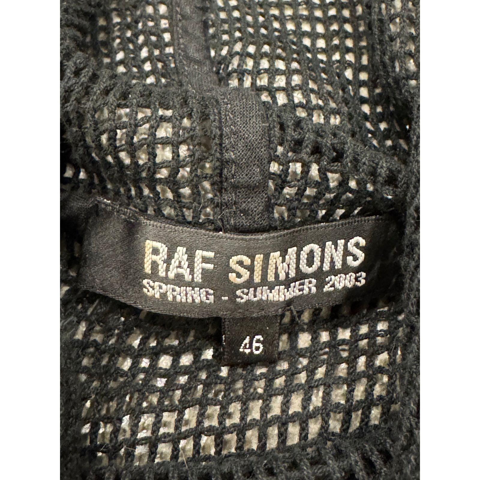 Raf Simons S/S 2003 Raf Simons mesh cutout hoodie Size US M / EU 48-50 / 2 - 8 Thumbnail