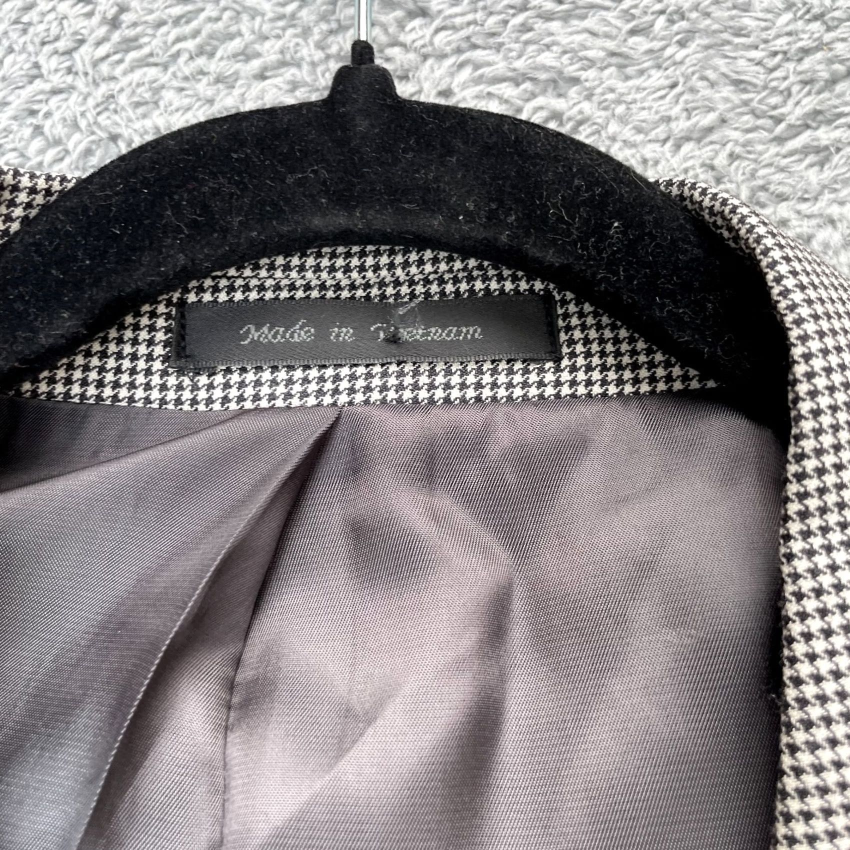 Ralph Lauren Lauren Ralph Lauren Gray Houndstooth Blazer Coat Mens 44R Single Breasted Size 44R - 6 Thumbnail