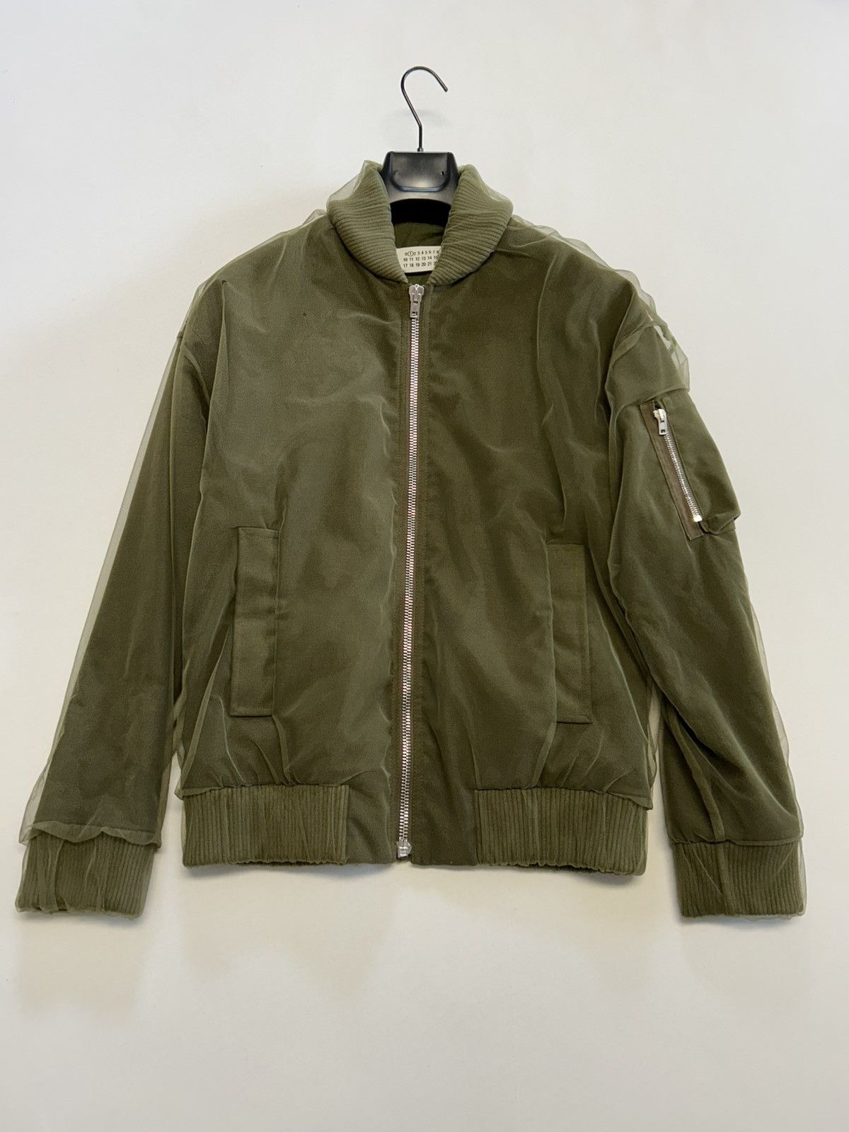 Maison Margiela FW2014 Tull Military Bomber Khaki Size US M / EU 48-50 / 2 - 4 Thumbnail