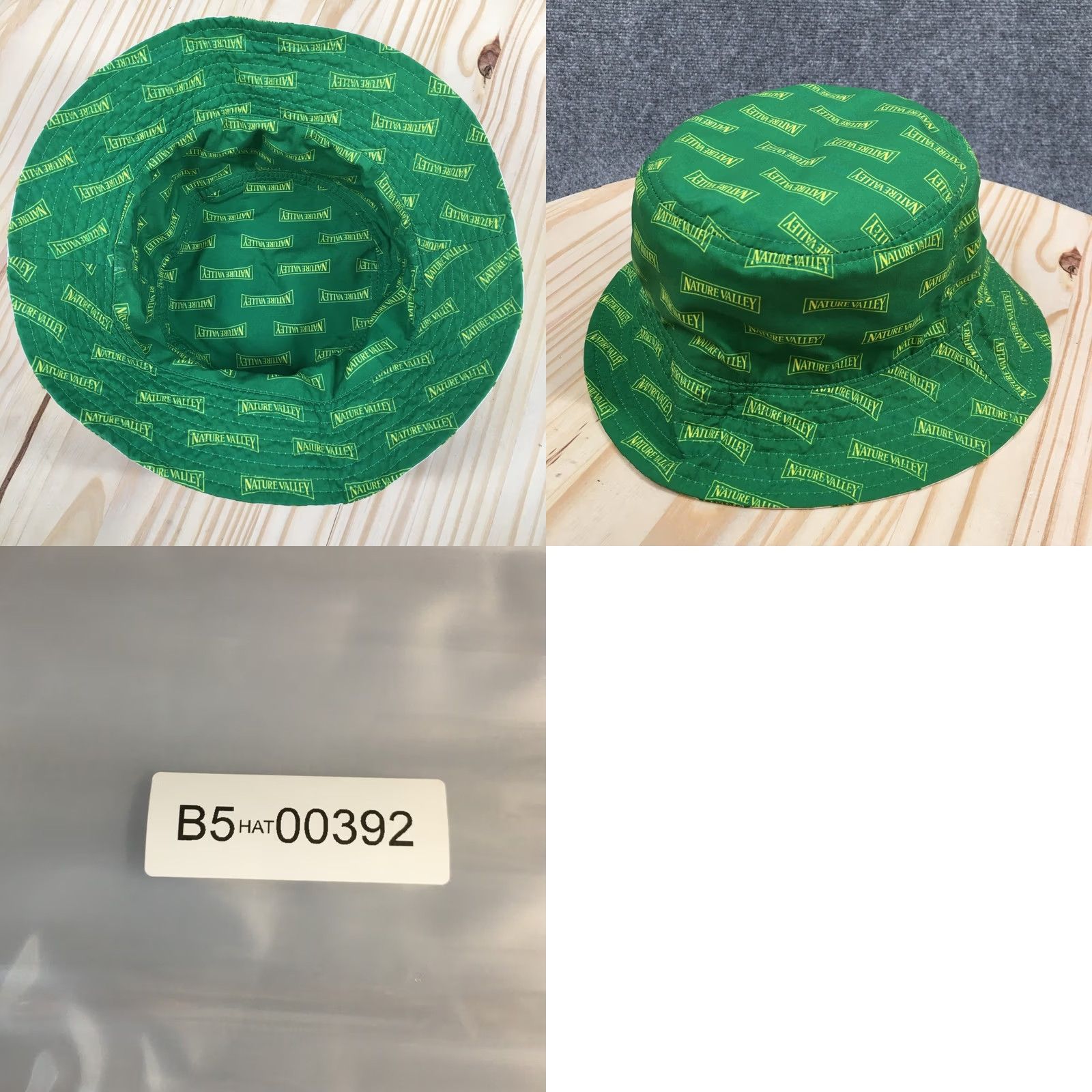 Vintage Nature Valley Bucket Hat Unisex White Green One Size Adjustable Reversible Size ONE SIZE - 8 Thumbnail