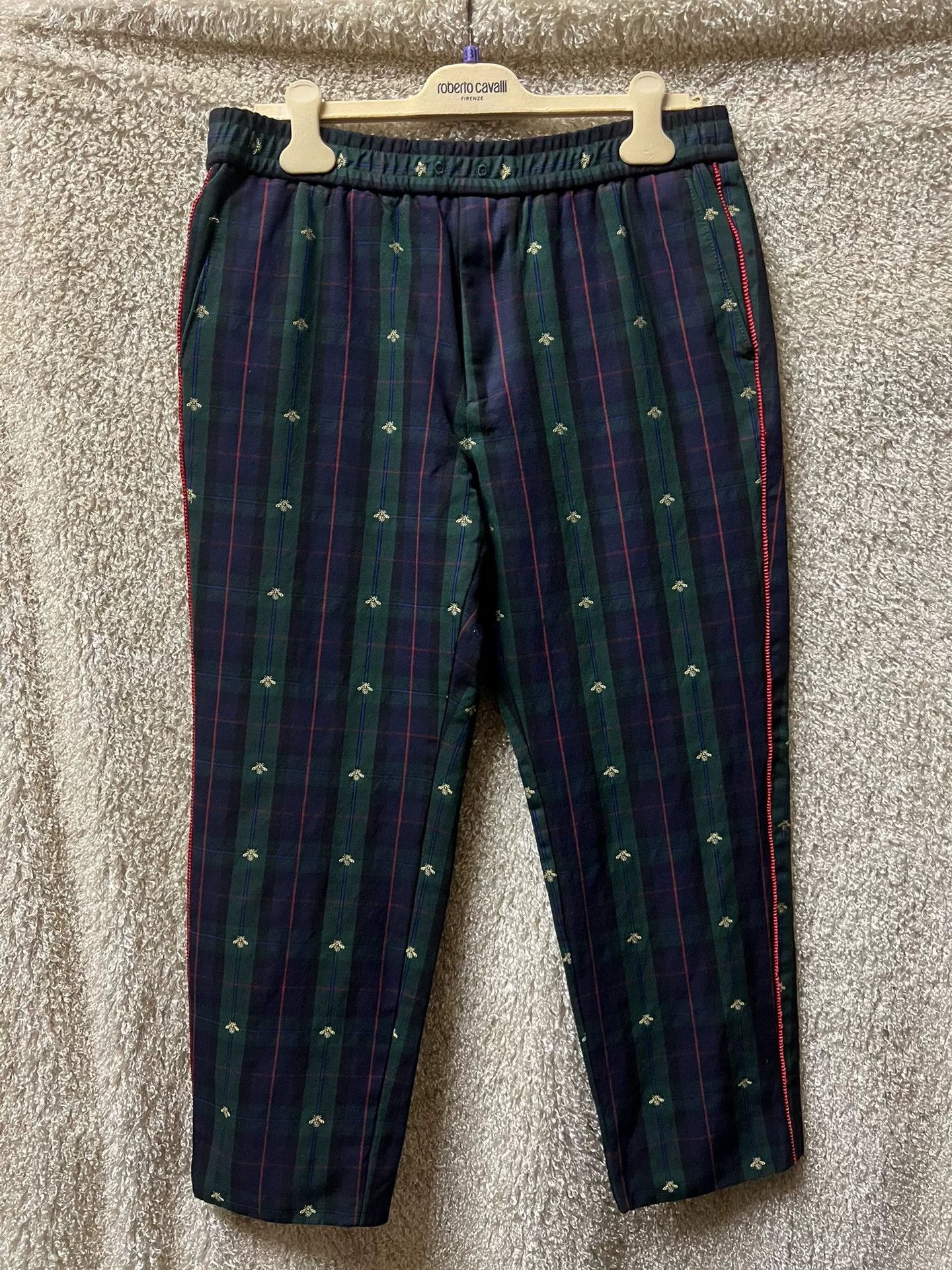 Gucci Gucci Men's Bee Wool Casual Cropped Pants Size US 30 / EU 46 - 1 Thumbnail