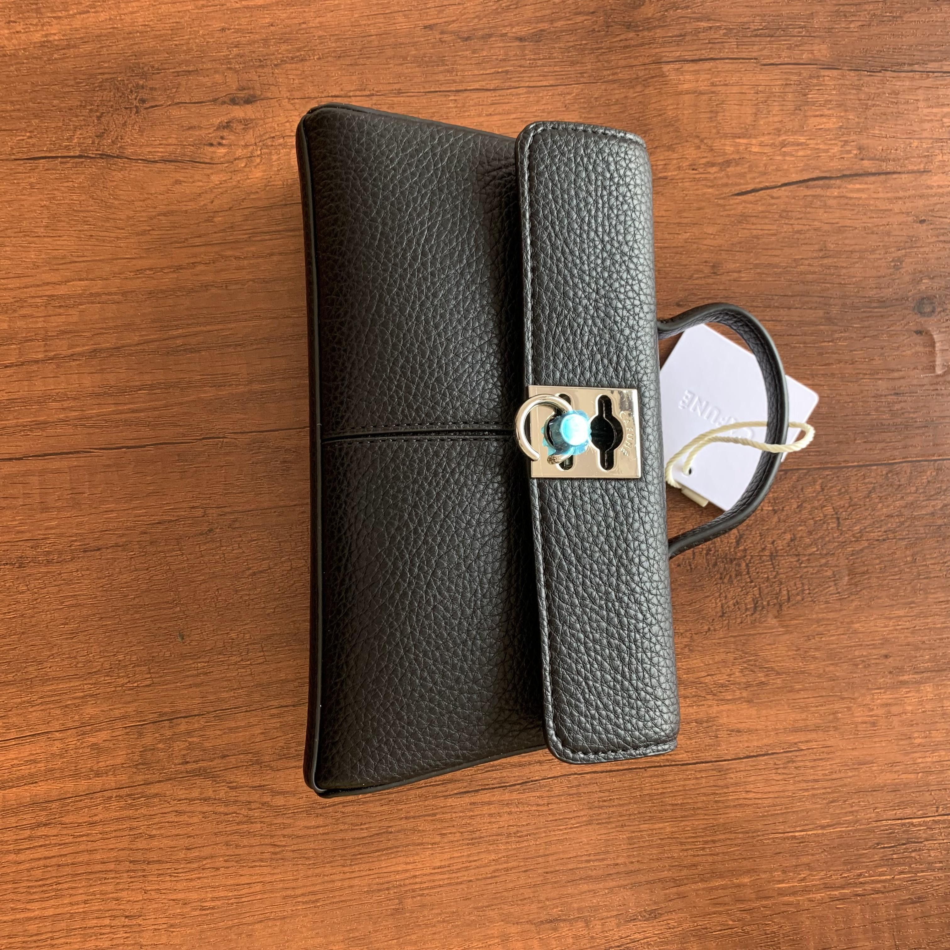 Handmade Cafune Sfance Wallet Crossbody Bag, Wristlets bag in black Size ONE SIZE - 6 Thumbnail