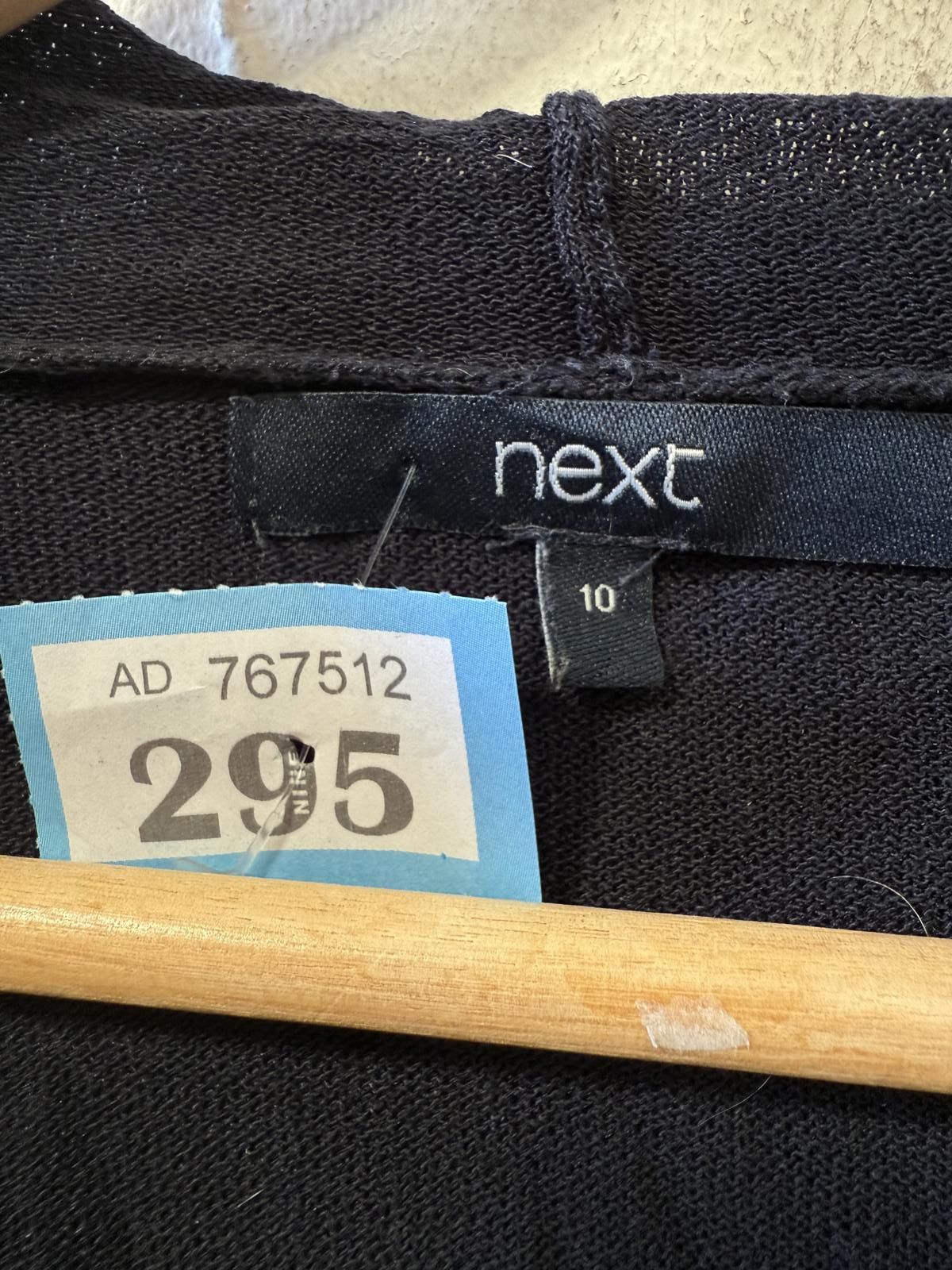 NEXT Next Black Knit Open Front Cardigan Sweater, Size 10 Size M / US 6-8 / IT 42-44 - 2 Thumbnail
