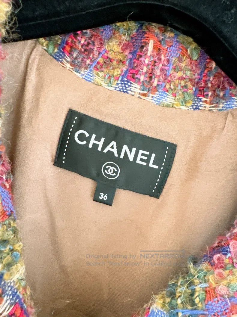 Chanel Chanel 22K autumn and winter colourful plaid tweed jacket Size XS / US 0-2 / IT 36-38 - 7 Thumbnail