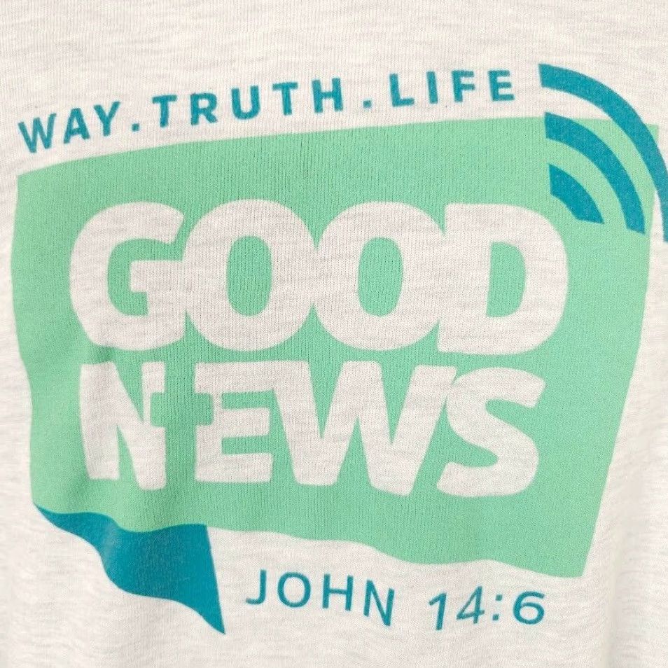 Vintage Christian Sweatshirt Hoodie Mens Size Small Gray Jesus Christ Way Truth Life John 14:6 Size US S / EU 44-46 / 1 - 3 Thumbnail