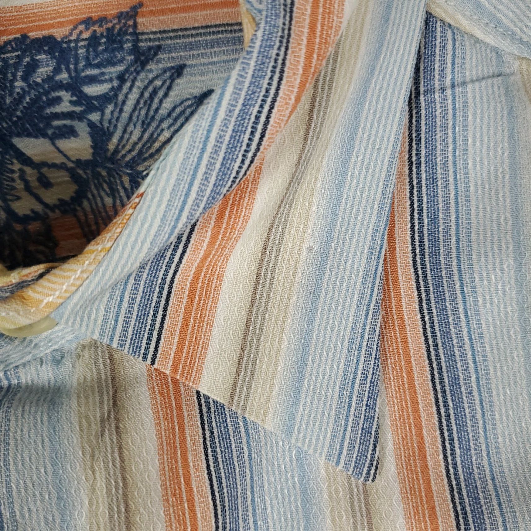 Tommy Bahama VINTAGE Tommy Bahama Shirt Mens Large Blue Striped Lyocell Button-Up Long Sleeve - Men's Casual Formal Resort Size US L / EU 52-54 / 3 - 3 Thumbnail