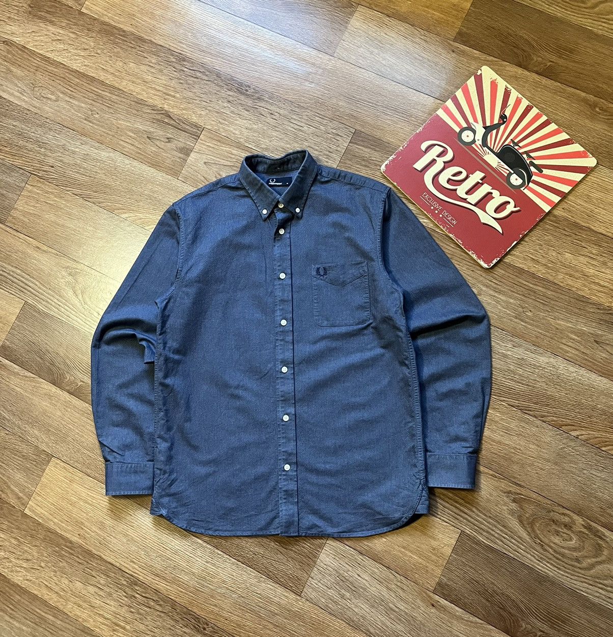 Fred Perry Vintage Fred Perry Basic Logo Heavy Cotton Long Sleeve Shirt Size US M / EU 48-50 / 2 - 2 Thumbnail