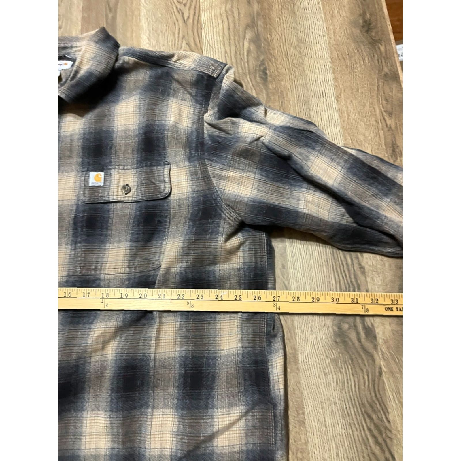 Carhartt VINTAGE Carhartt Shirt Mens 2XL Tall Black Yellow Plaid Button Up Long Sleeve Size US XXL / EU 58 / 5 - 5 Thumbnail