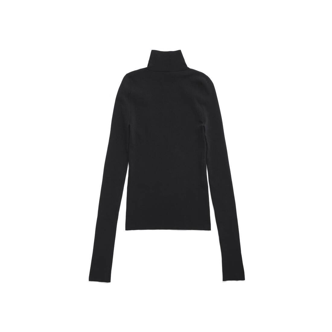 Balenciaga o1bcso1str0525 Tight Turtleneck Sweater in Black Size XL / US 12-14 / IT 48-50 - 2 Thumbnail