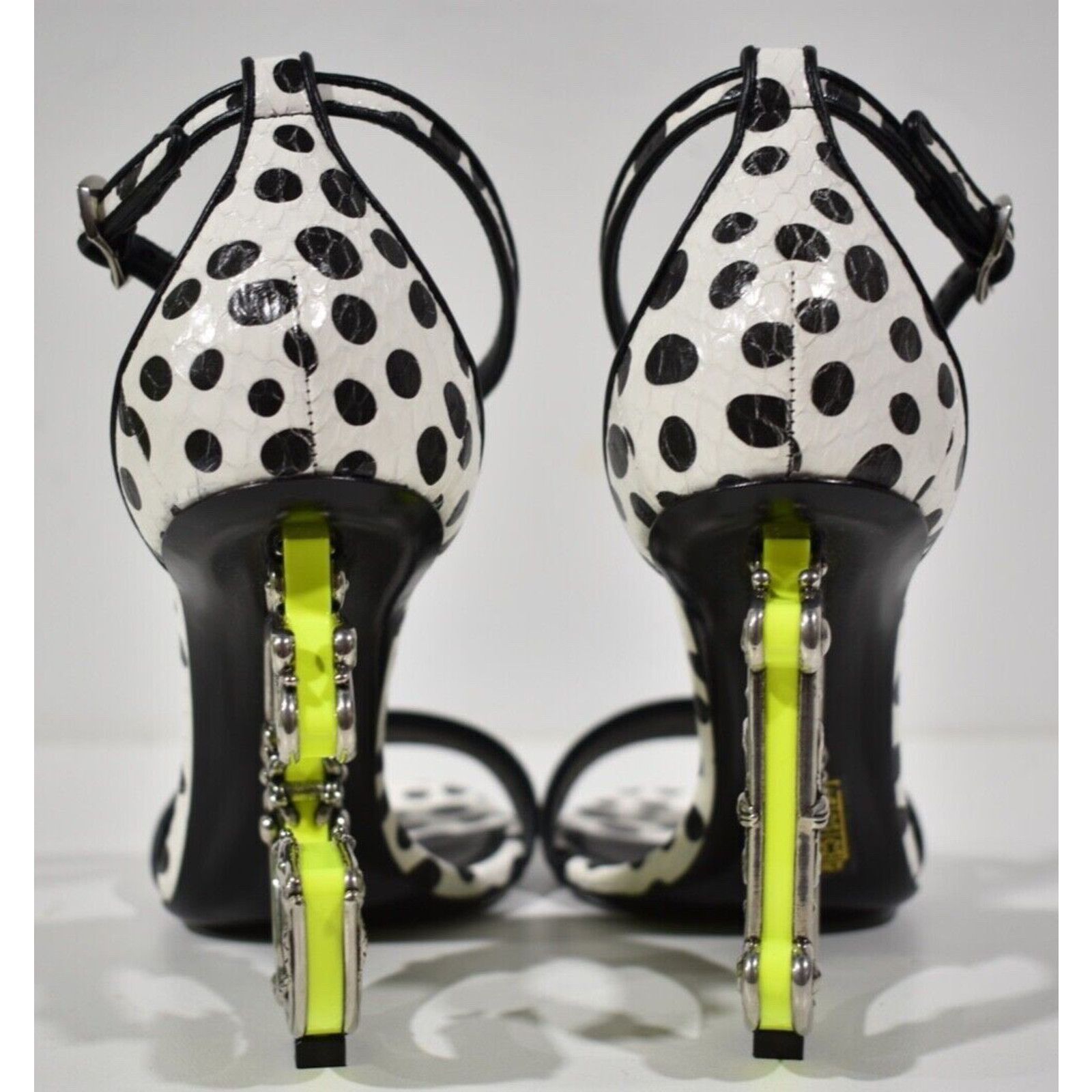 Dolce & Gabbana Dolce & Gabbana Keira 105 White Elaphe DG Heel Sandal 38 Size US 8 / IT 38 - 11 Thumbnail