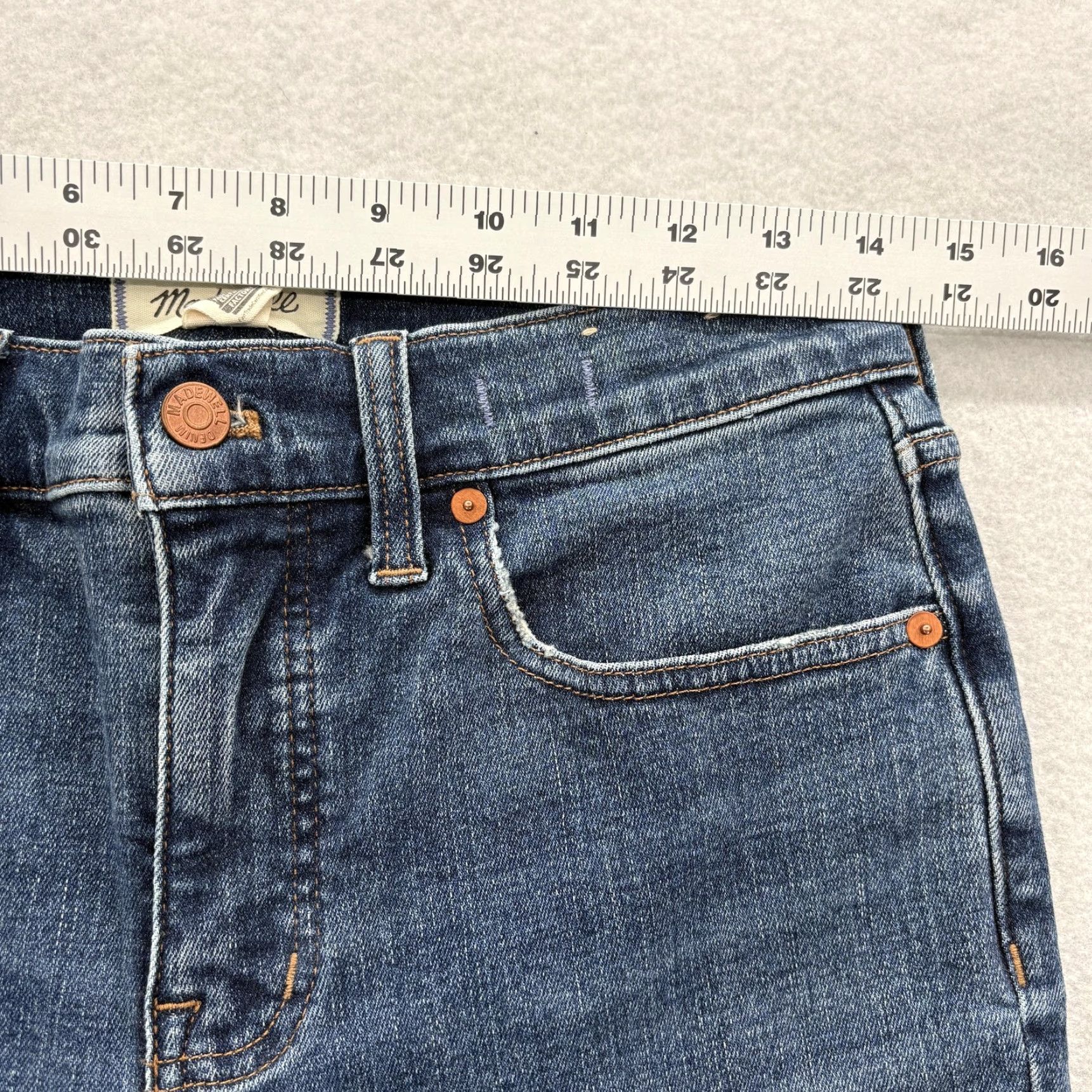 Madewell Madewell Jeans Womens 27 Blue Mid Rise Bootcut Stretch Denim Kick Out Preppy Slim Size 27" / US 4 / IT 40 - 7 Thumbnail