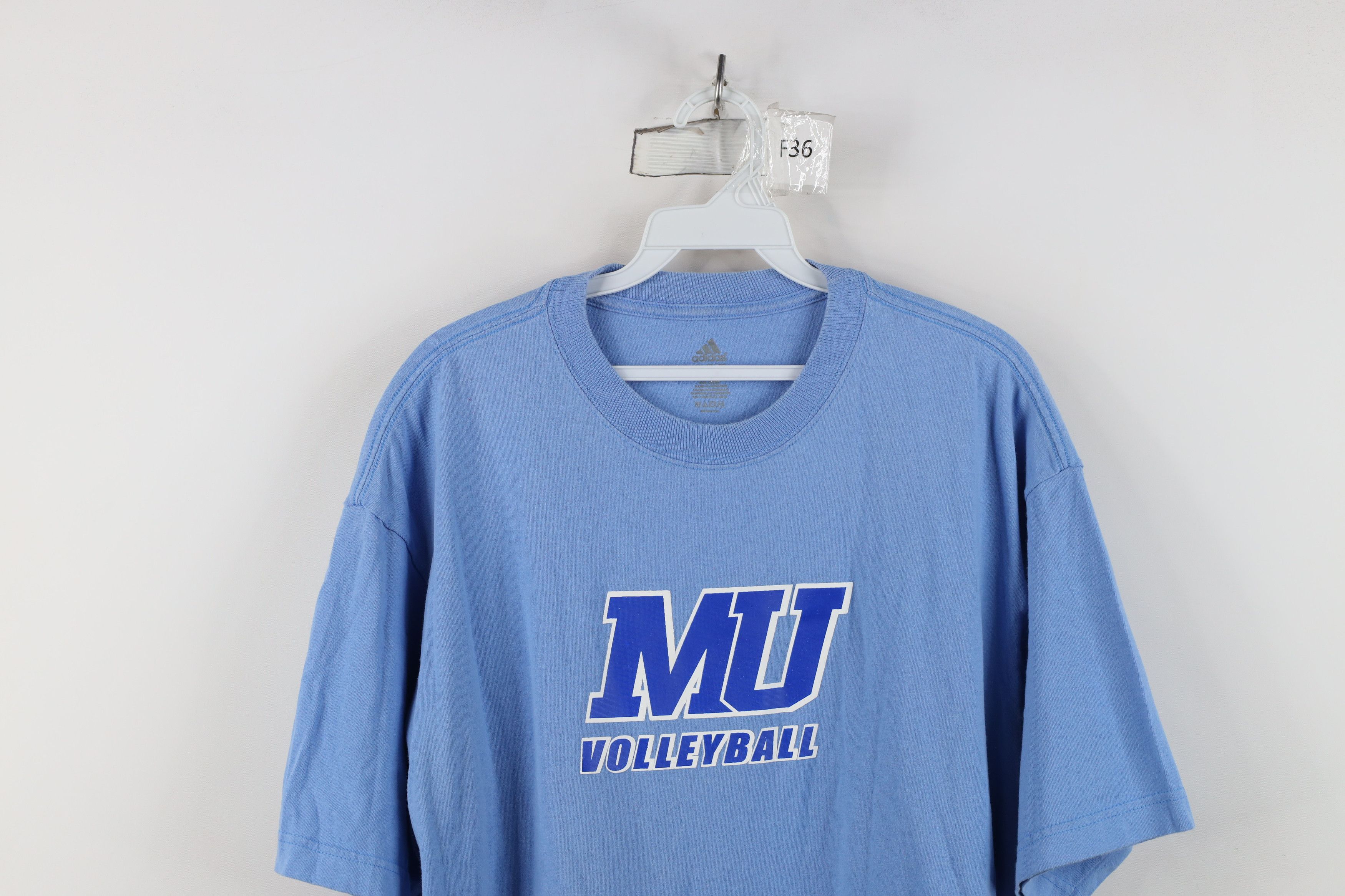 Adidas Vintage Adidas Madonna University Volleyball T-Shirt Blue Size US L / EU 52-54 / 3 - 2 Thumbnail