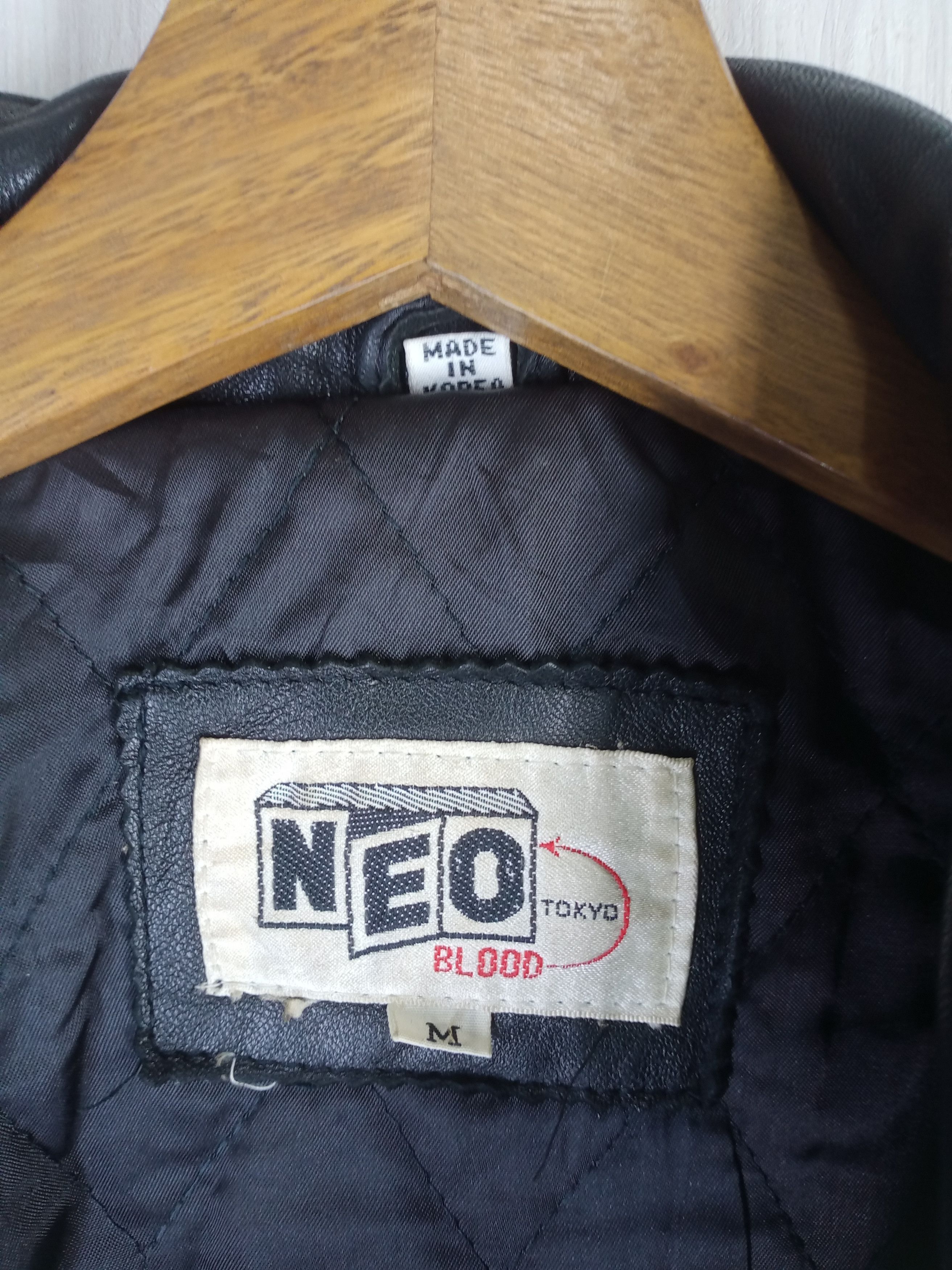 Genuine Leather × Japanese Brand × Vintage Rare Vintage Neo Blood Tokyo Leather Long Jacket Size US M / EU 48-50 / 2 - 9 Thumbnail