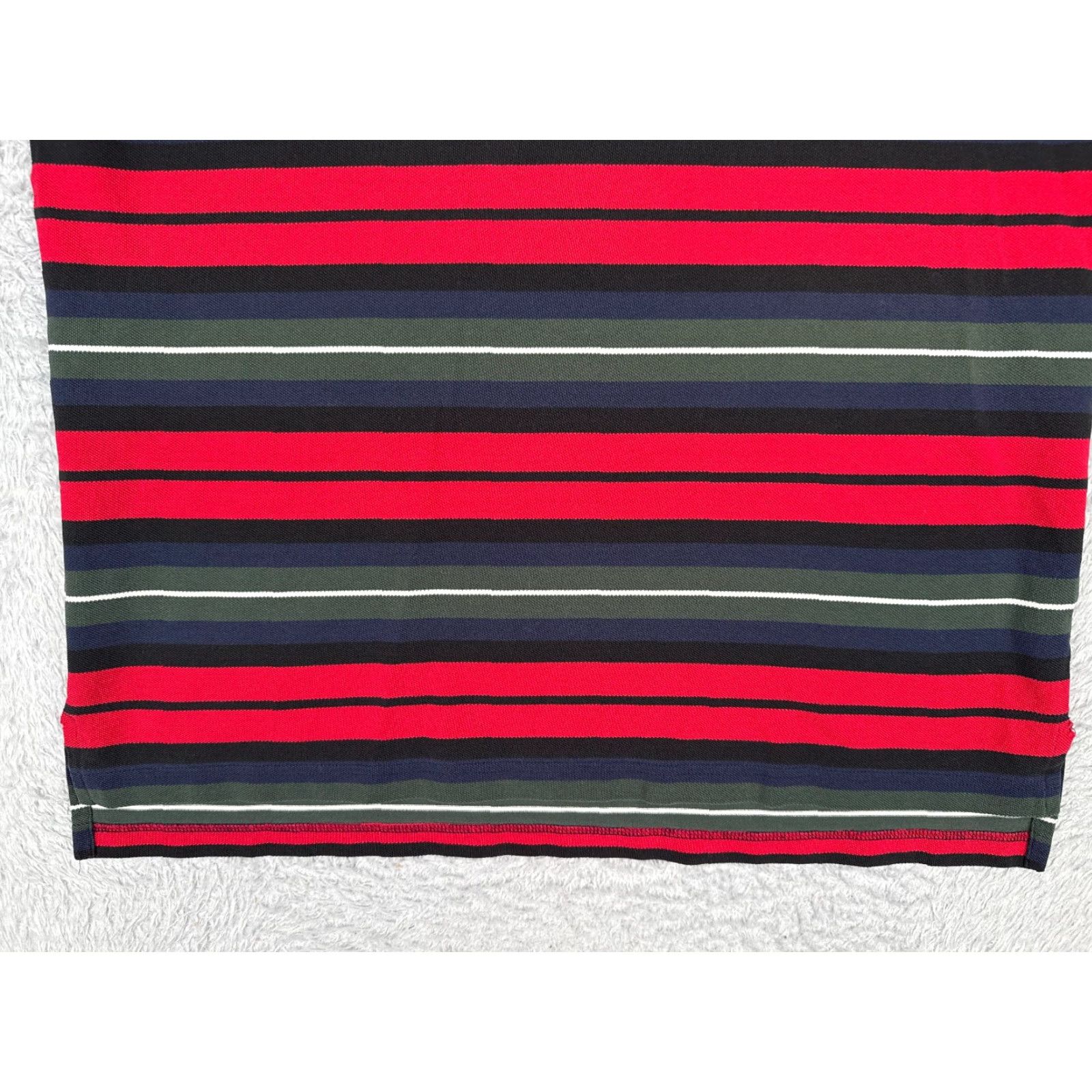 Tommy Hilfiger Tommy Hilfiger Shirt Men Large Blue Red Green Stripe 100% Cotton Crest Golf Size US L / EU 52-54 / 3 - 5 Thumbnail