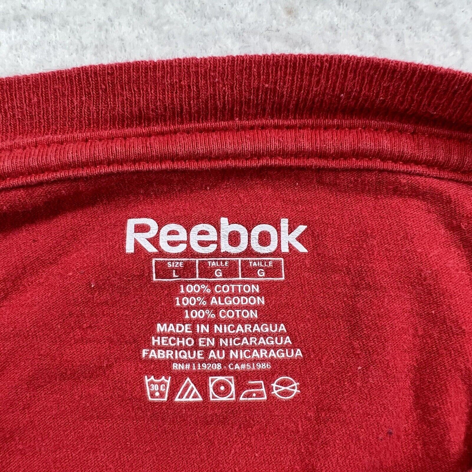 Reebok Reebok NHL Chicago Blackhawks Large Red Graphic T Shirt Size US L / EU 52-54 / 3 - 3 Thumbnail