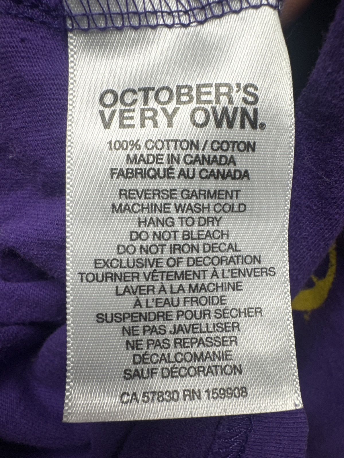 October's Very Own Purple Ovo Skeleton Long sleeve Tee shirt Size US XL / EU 56 / 4 - 6 Thumbnail