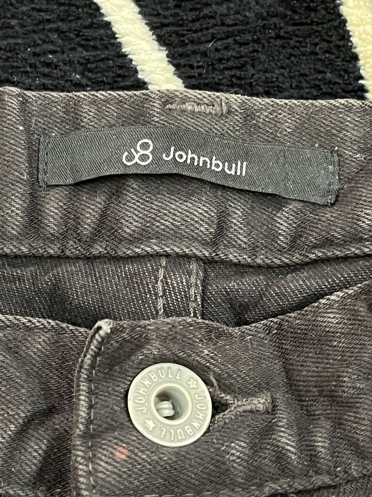 Johnbull × KMRii × KOJIMA GENES Vintage Johnbull Waxed Slim Fit Black Denim Size US 31 - 8 Thumbnail