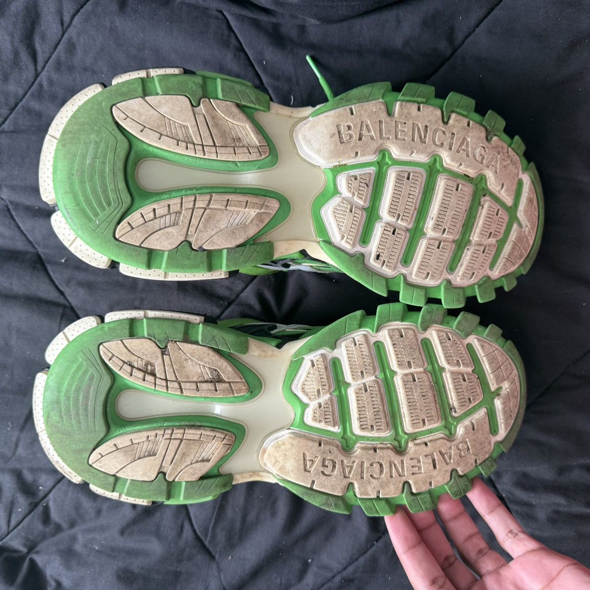 Balenciaga Balenciaga track 2.0 metallic green Size US 12 / EU 45 - 5 Thumbnail